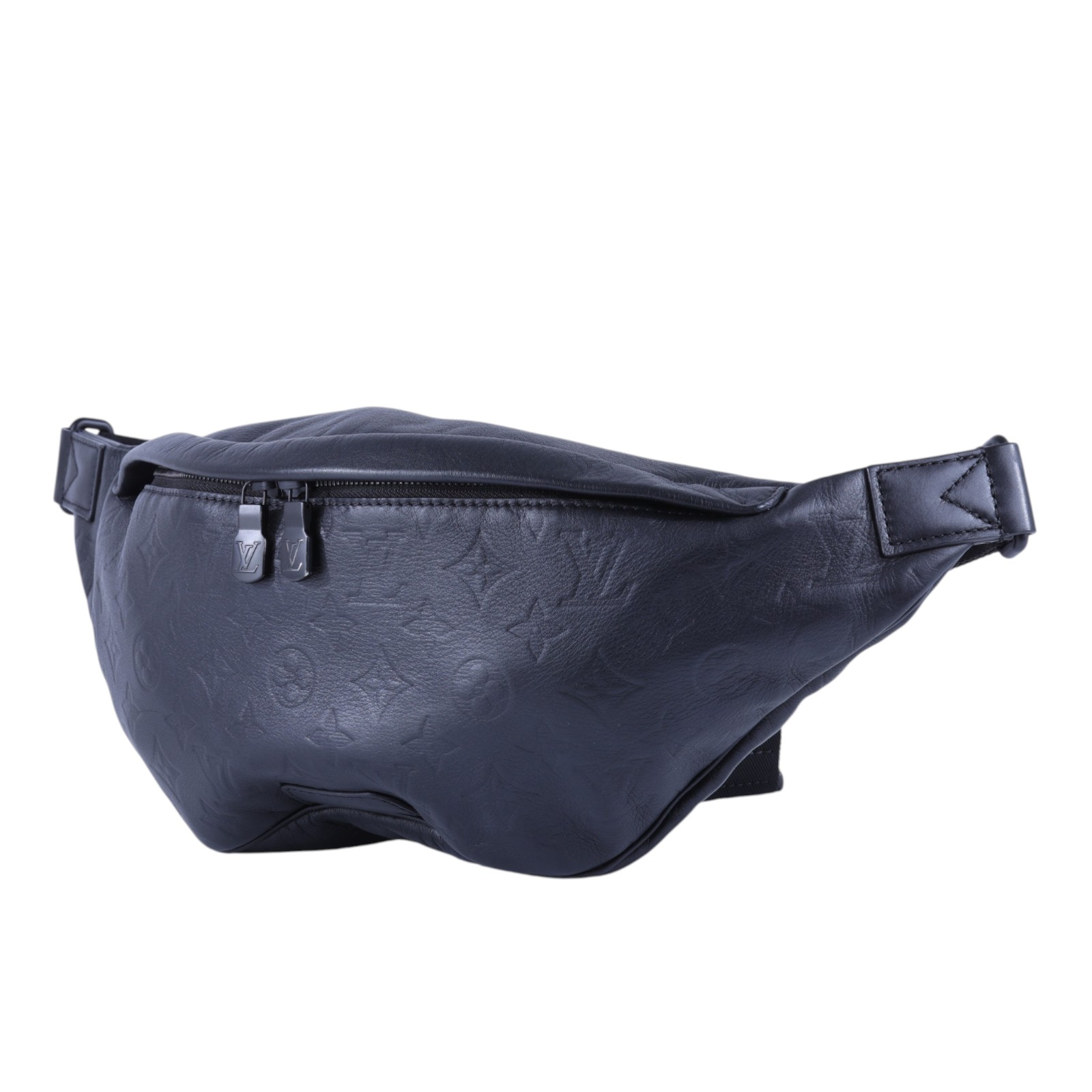 路易威登 LOUIS VUITTON Discovery 壓花小牛皮 腰包 黑色 M44388 晶片款 黑原花壓紋DISCOVERY腰包 防塵袋