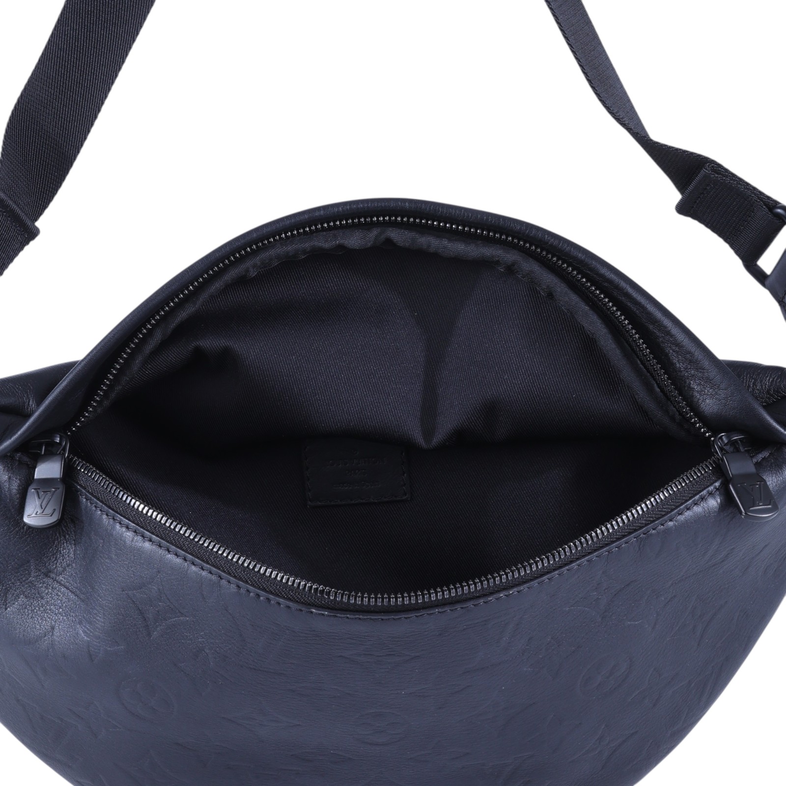 路易威登 LOUIS VUITTON Discovery 壓花小牛皮 腰包 黑色 M44388 晶片款 黑原花壓紋DISCOVERY腰包 防塵袋