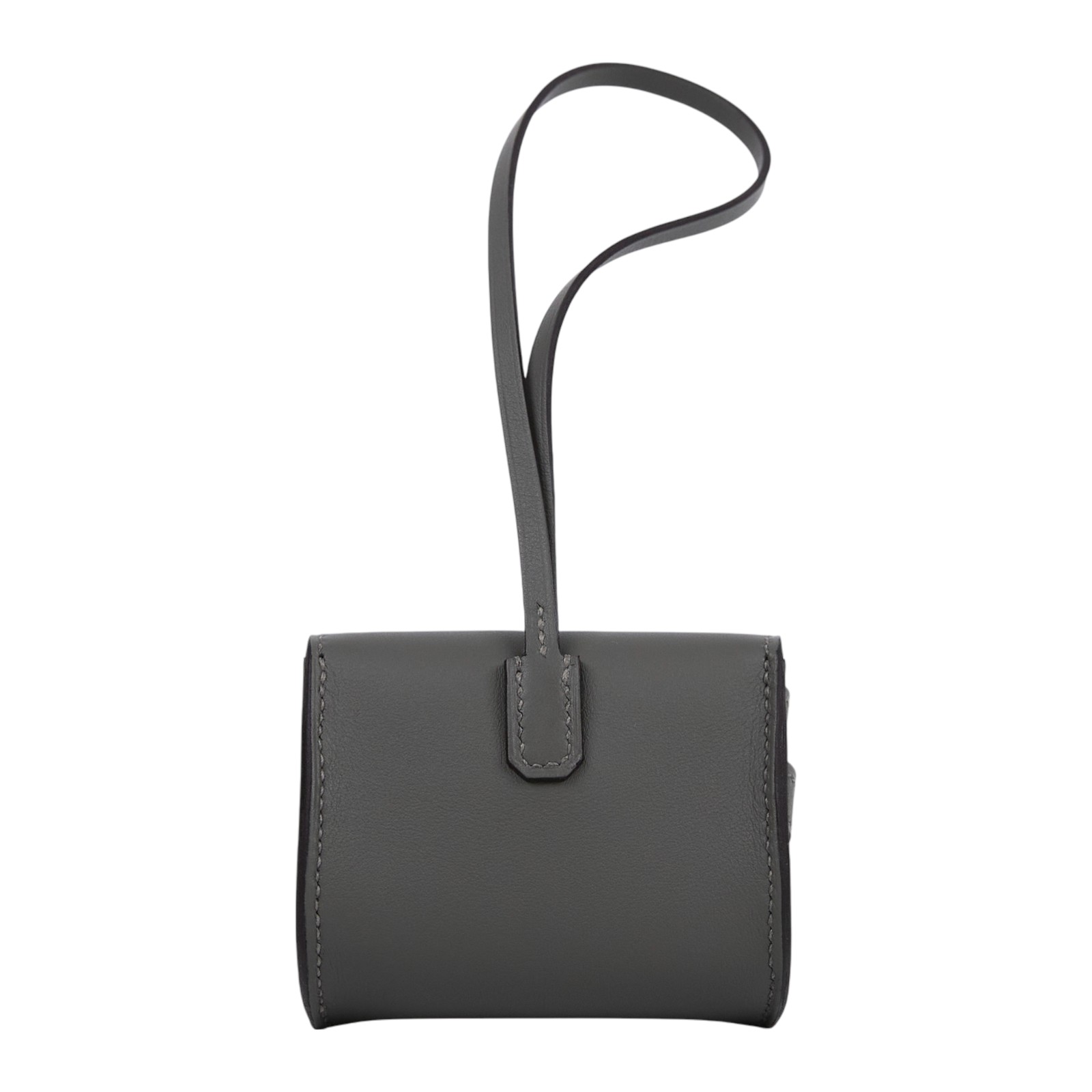 愛馬仕 Hermes Kelly Festival 吊飾 包掛 H084665 KAS704HP K刻灰金AirPods 保護套 原廠盒子/防塵袋