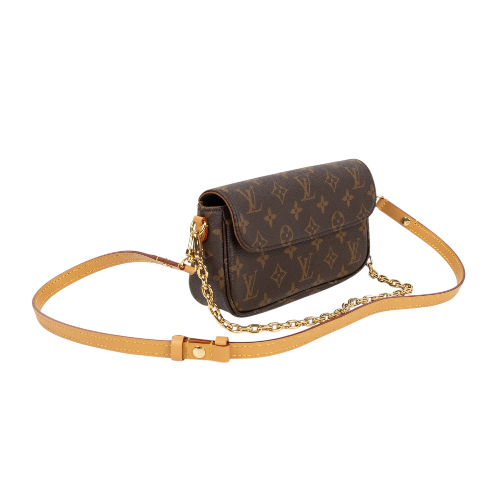 路易威登 LOUIS VUITTON Wallet on Chain Ivy 麻將包 手提 腋下單肩包 M81911 晶片款  原廠盒子/防塵袋/背帶2