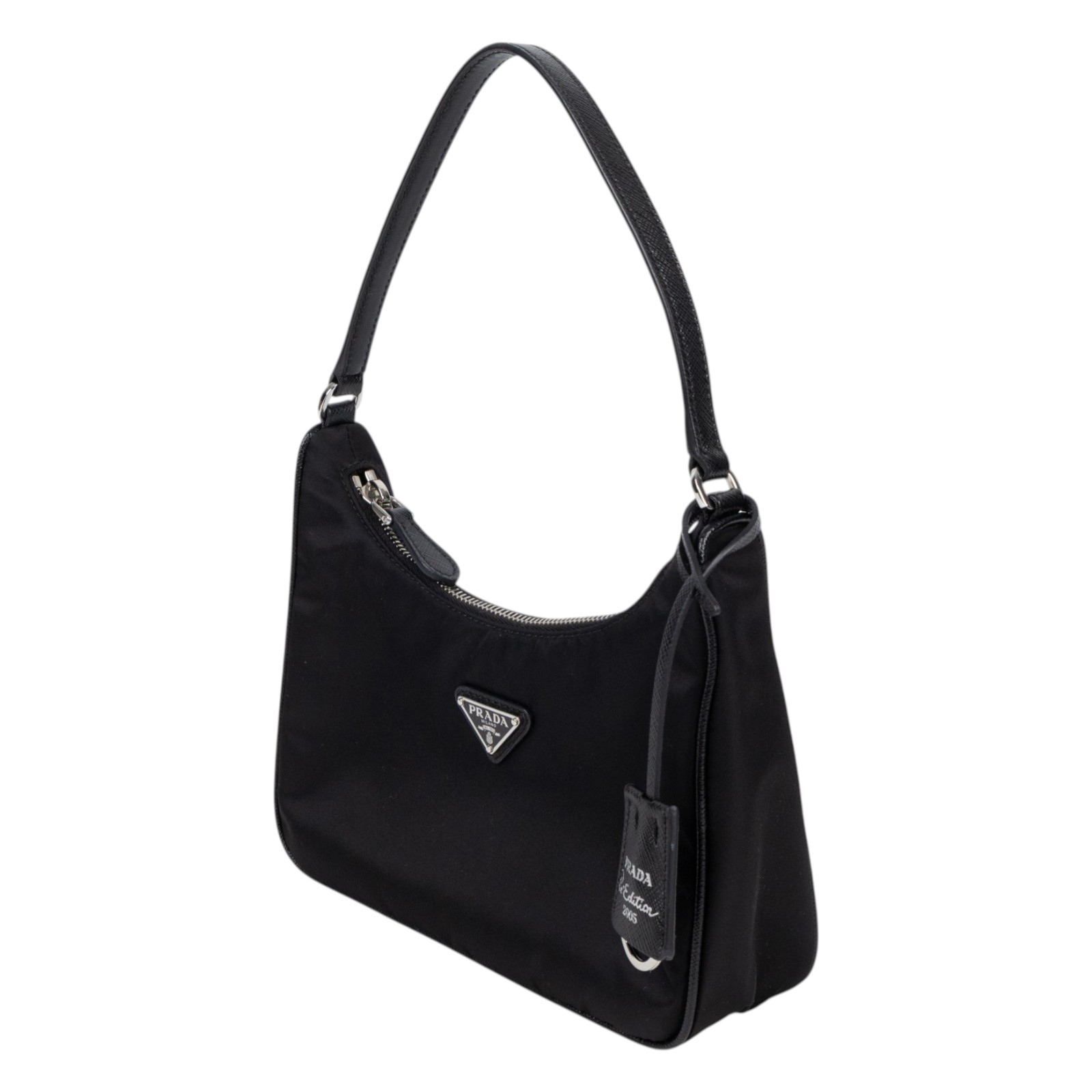 普拉達 PRADA Prada Re-Edition 環保尼龍 迷你袋 1NE204_R064 黑尼龍HOBO腋下包 防塵袋/保證卡