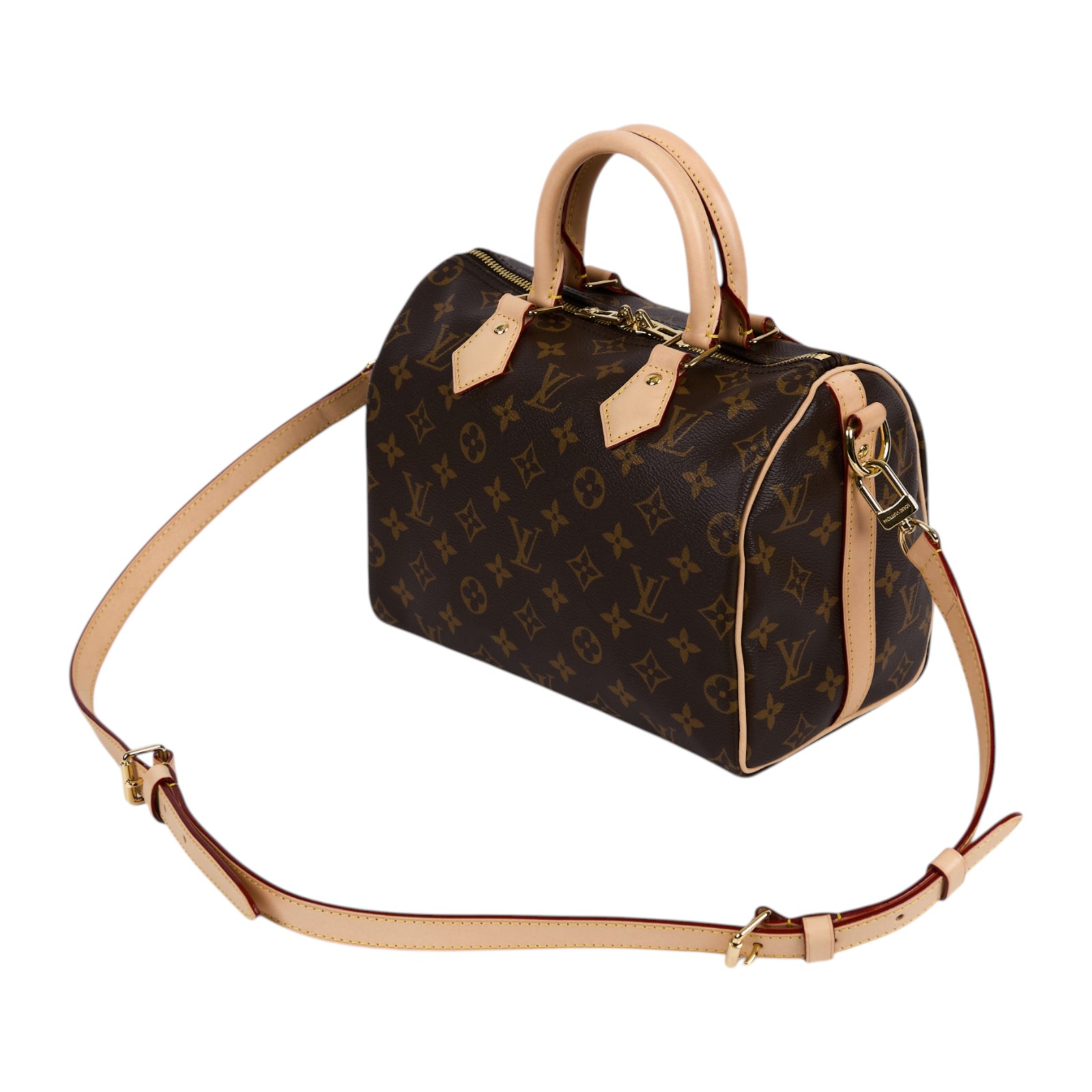 路易威登 LOUIS VUITTON Speedy Bandoulière 25  波士頓包 手提包 經典帆布 M46977 晶片款  防塵袋/鎖頭/鑰匙