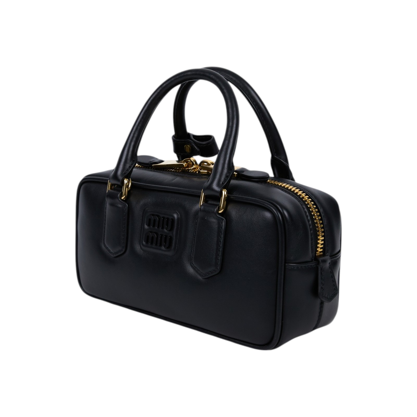 繆繆 MIU MIU Arcadie 皮革 手袋 標準 5BB142_ACR3 黑BAULETTO 小 防塵袋/背帶/保證卡