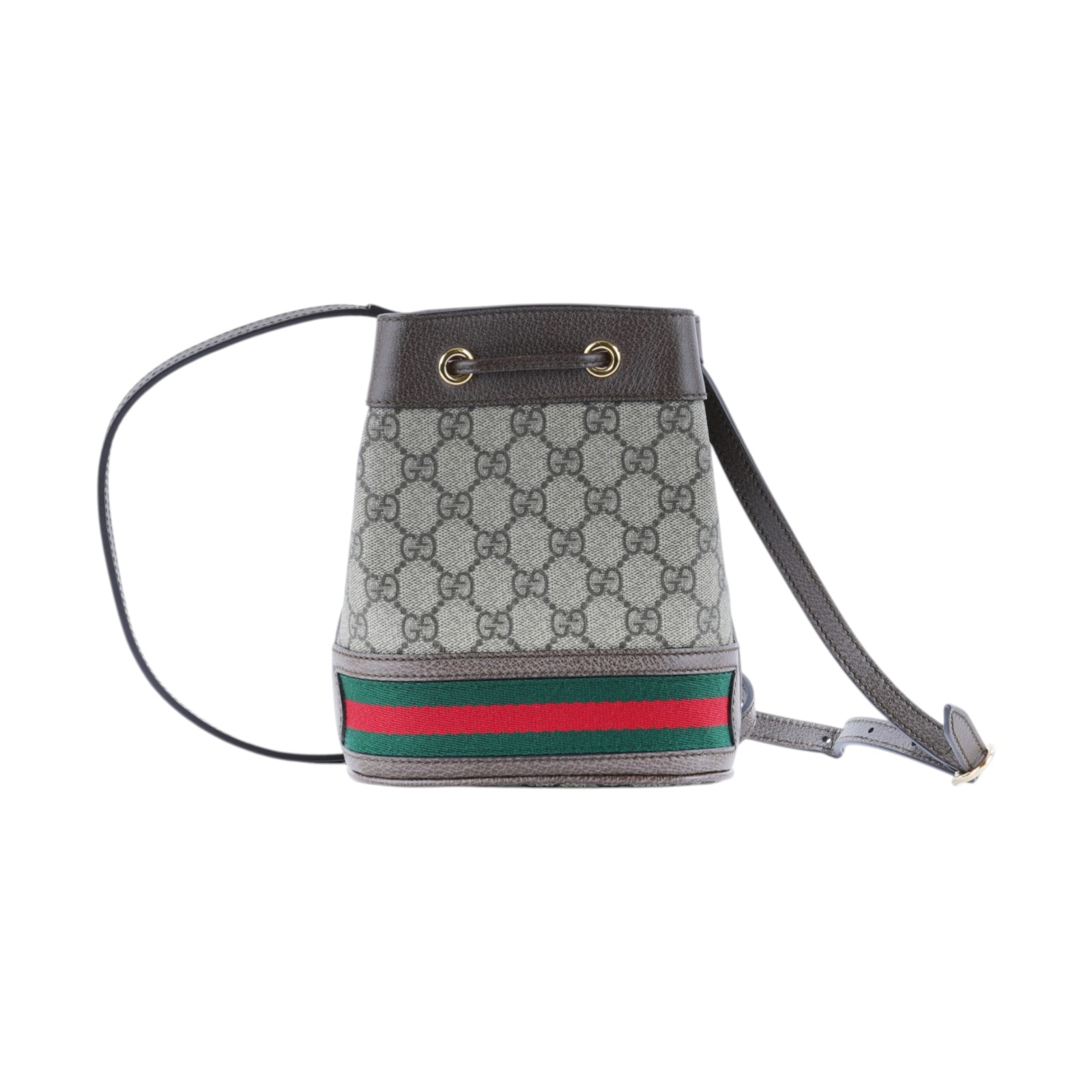 古馳 GUCCI Ophidia GG 迷你 水桶袋 米色 烏木色 550620 96I3B 棕GG紋OPHIDIA水桶包 防塵袋