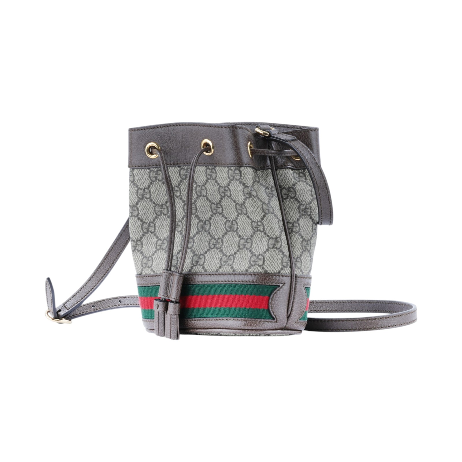 古馳 GUCCI Ophidia GG 迷你 水桶袋 米色 烏木色 550620 96I3B 棕GG紋OPHIDIA水桶包 防塵袋