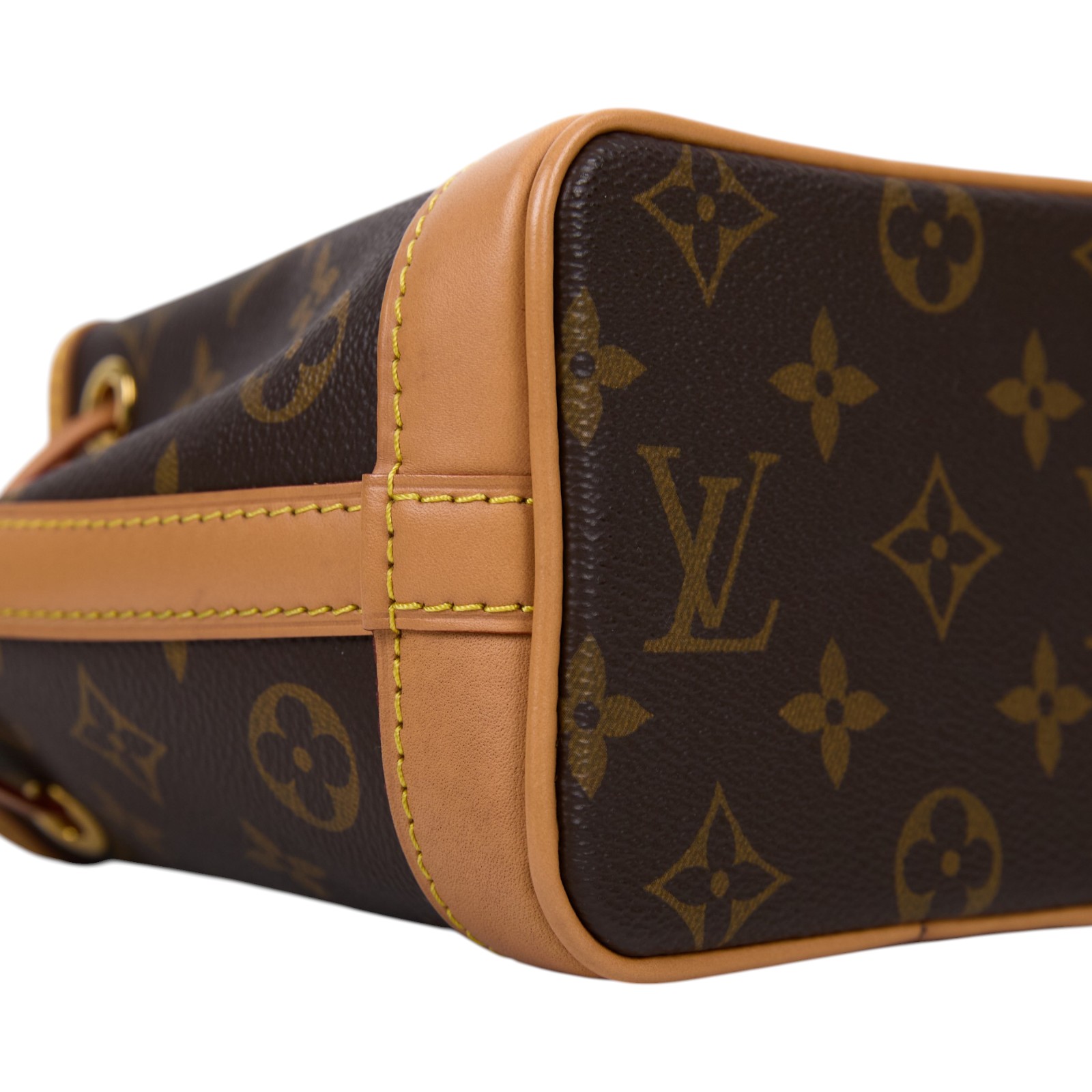 路易威登 LOUIS VUITTON Nano Noé 原花 束口水桶包 M81266 晶片款 原花 NANO NOE水桶包 原廠盒子/防塵袋