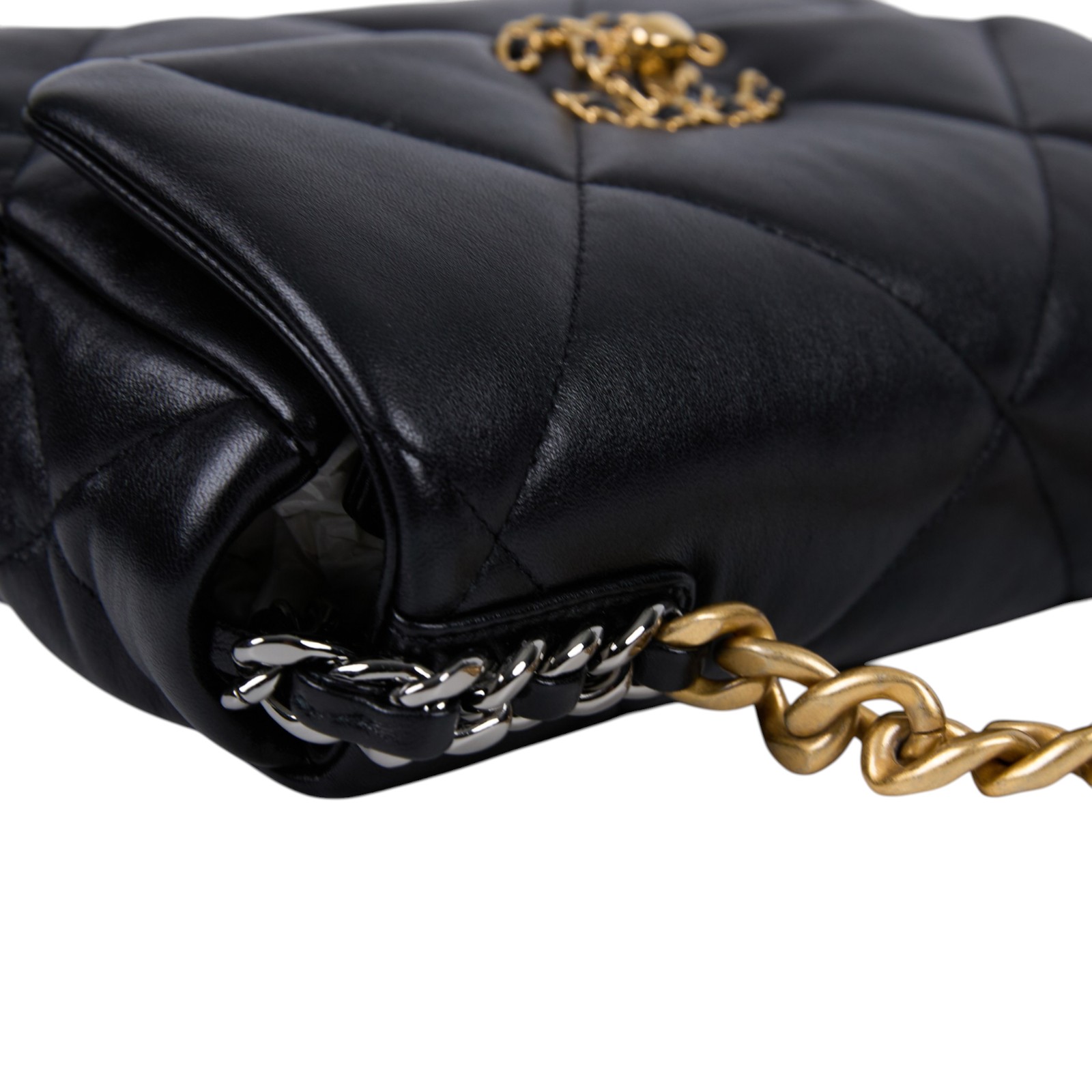 香奈兒 CHANEL 19 口蓋包 菱格紋 金銀鍊帶 手提 肩背包 AS1160 B04852 晶片款 黑19包 小號 原廠盒子/防塵袋/購買證明