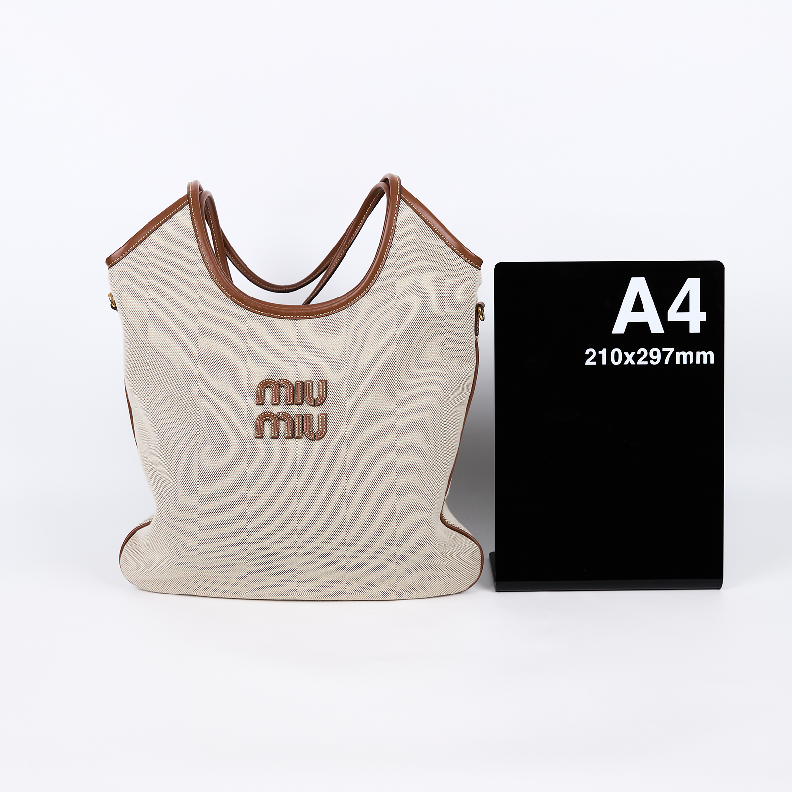 繆繆 MIU MIU Ivy 帆布手袋 標準 5BG231_ACRN 帆布IVY肩背包 防塵袋