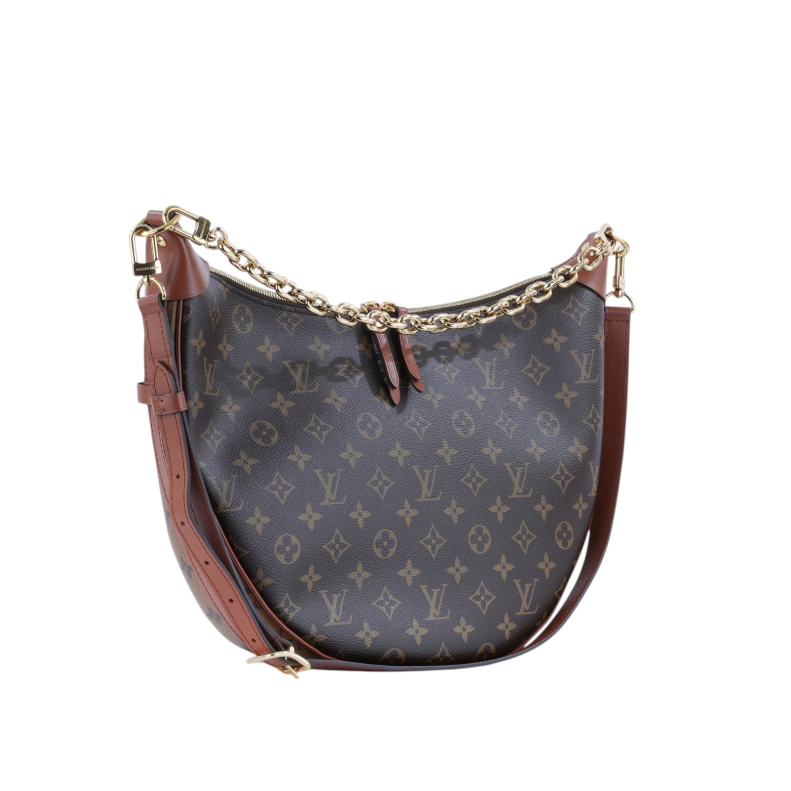 路易威登 LOUIS VUITTON Loop Hobo 經典帆布 半月包 單肩包 M46311 晶片款 原花LOOP HOBO 防塵袋/內袋