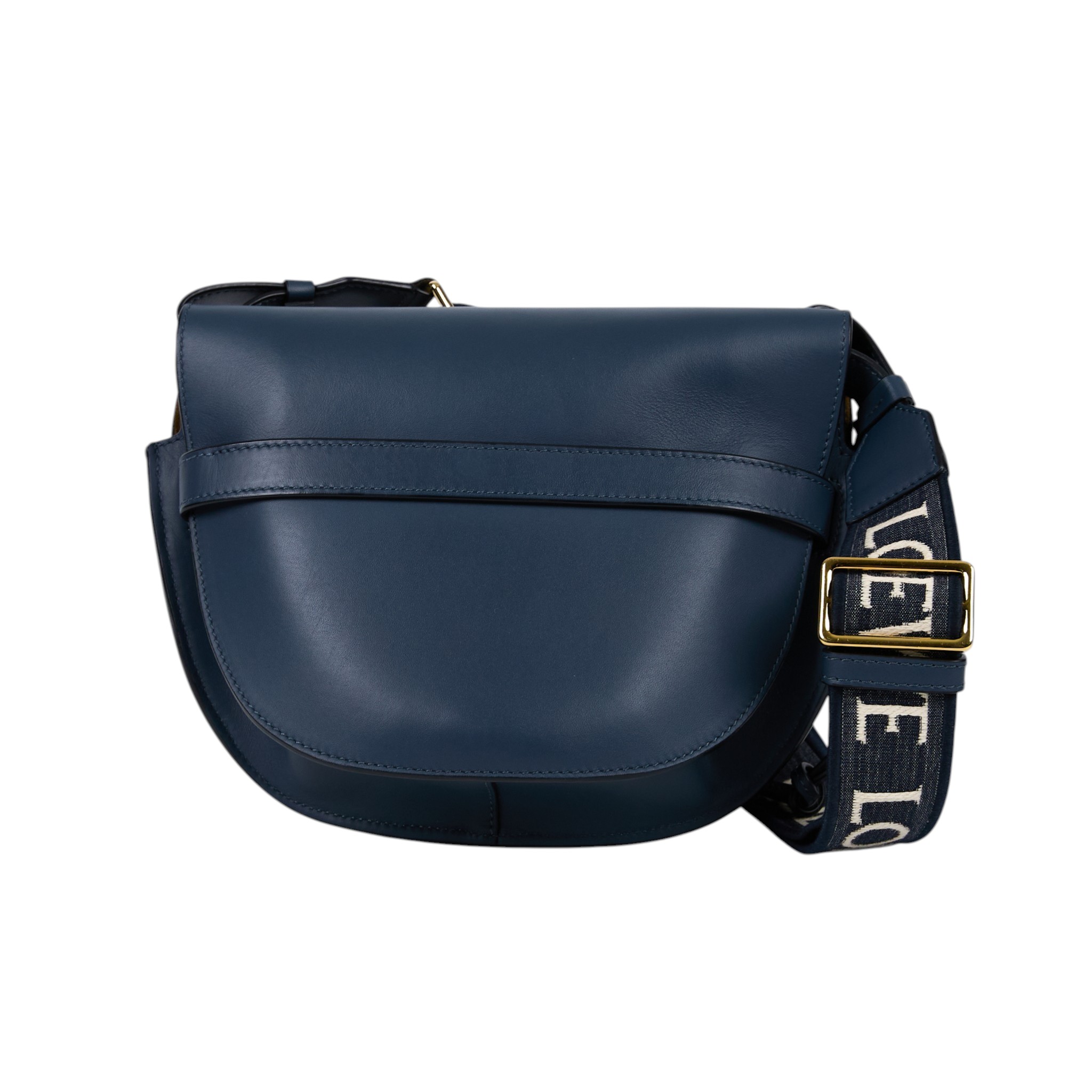 羅意威 LOEWE Small Gate bag 小型 小牛皮 肩背包 帆布背帶 A650T20X40 深藍GATE SMALL 防塵袋