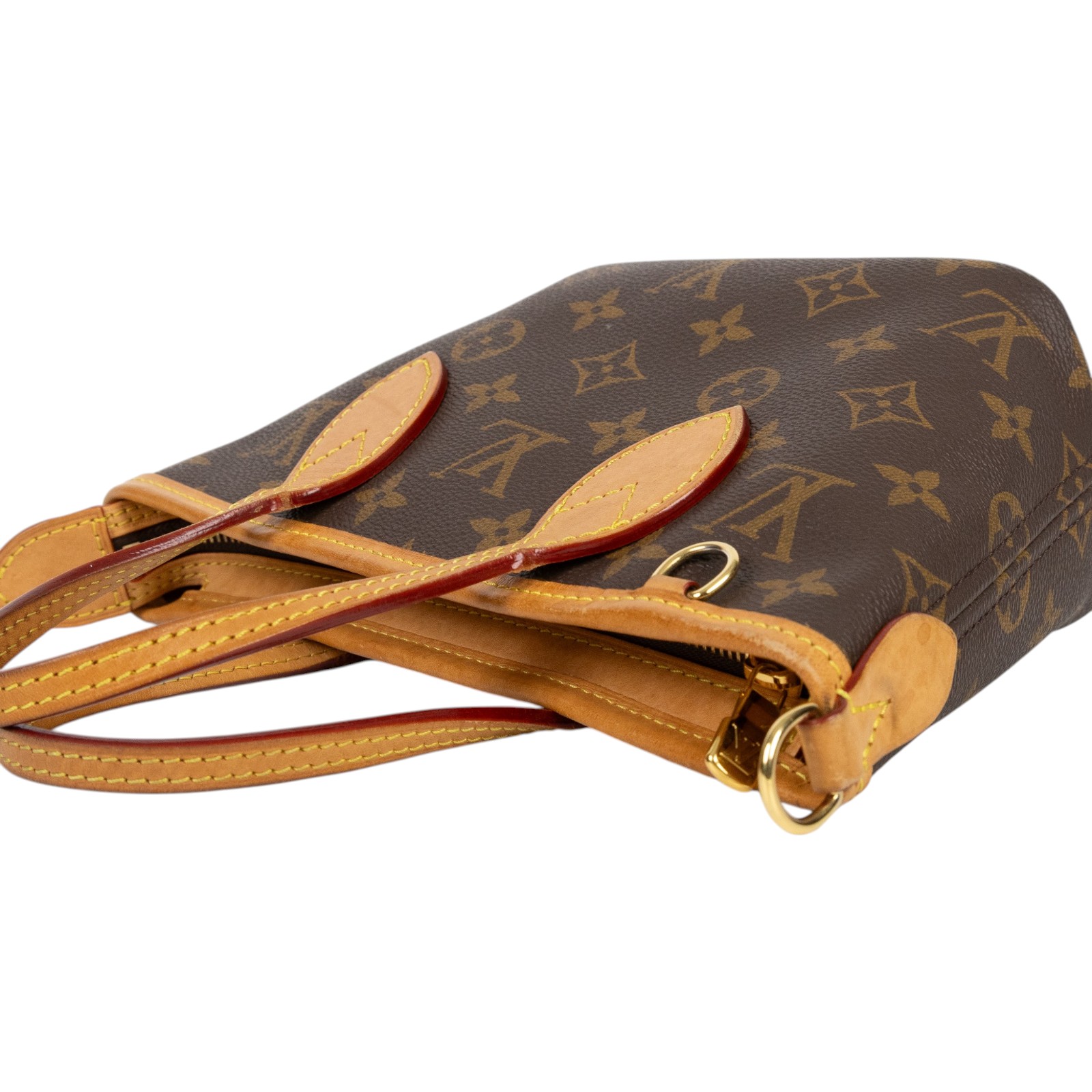 路易威登 LOUIS VUITTON Neverfull BB 手提 斜背包 米色背袋 M46705 晶片款 原花Neverfull BB 背帶/內袋