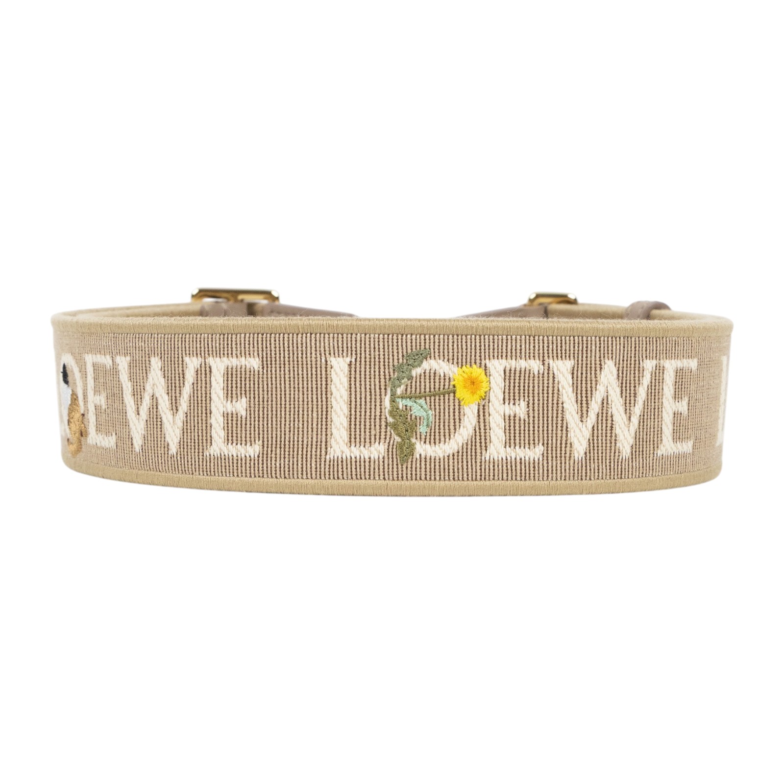 羅意威 LOEWE 緹花織 小牛皮 Anagram 肩帶  動物帆布背帶 原廠盒子/防塵袋