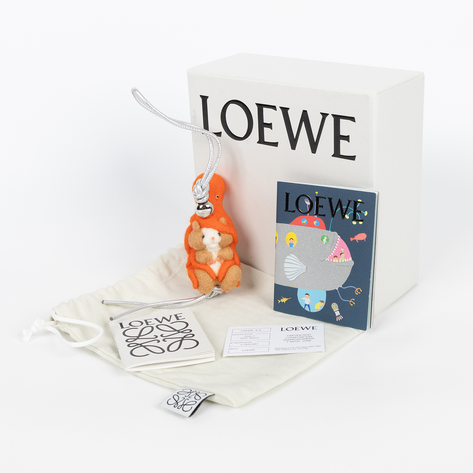 羅意威 LOEWE 倉鼠 章魚 吊飾 包掛 CA36232X21 章魚倉鼠吊飾 原廠盒子/防塵袋
