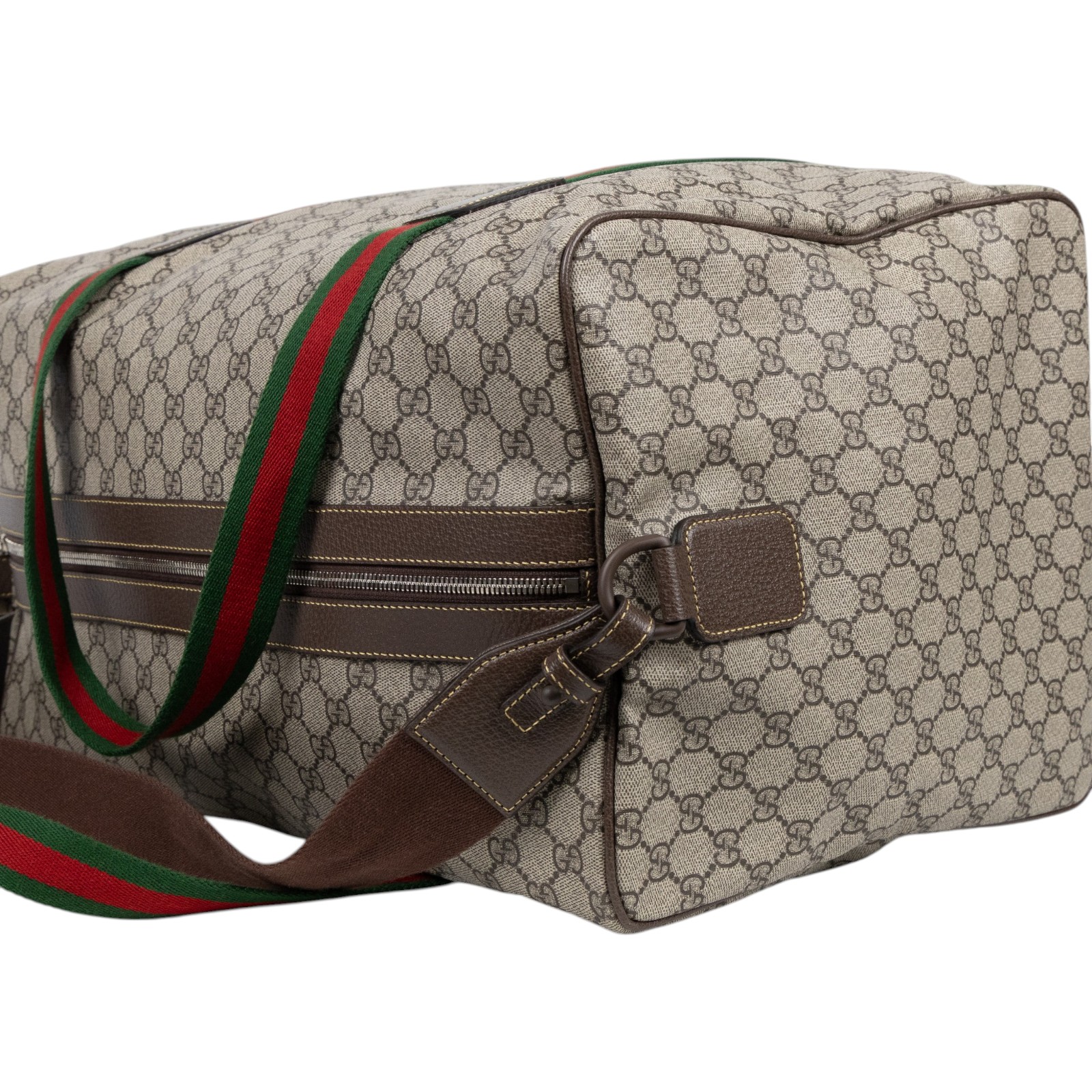 古馳 GUCCI GG Supreme 旅行袋 手提包 肩背包 760152 FACK7 棕原花旅行袋 無附屬品