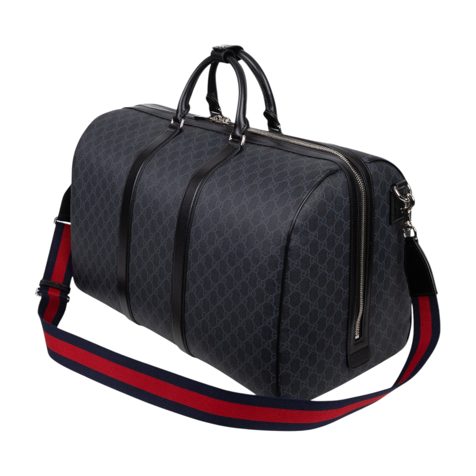 古馳 GUCCI GG Supreme 旅行袋 手提包 肩背包 792075 FADJA 黑原花旅行袋 無附屬品