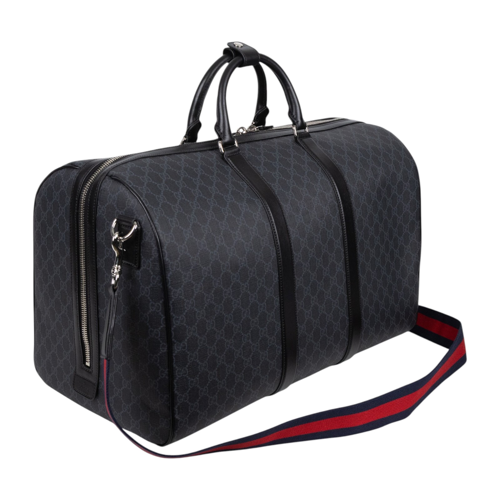 古馳 GUCCI GG Supreme 旅行袋 手提包 肩背包 792075 FADJA 黑原花旅行袋 無附屬品