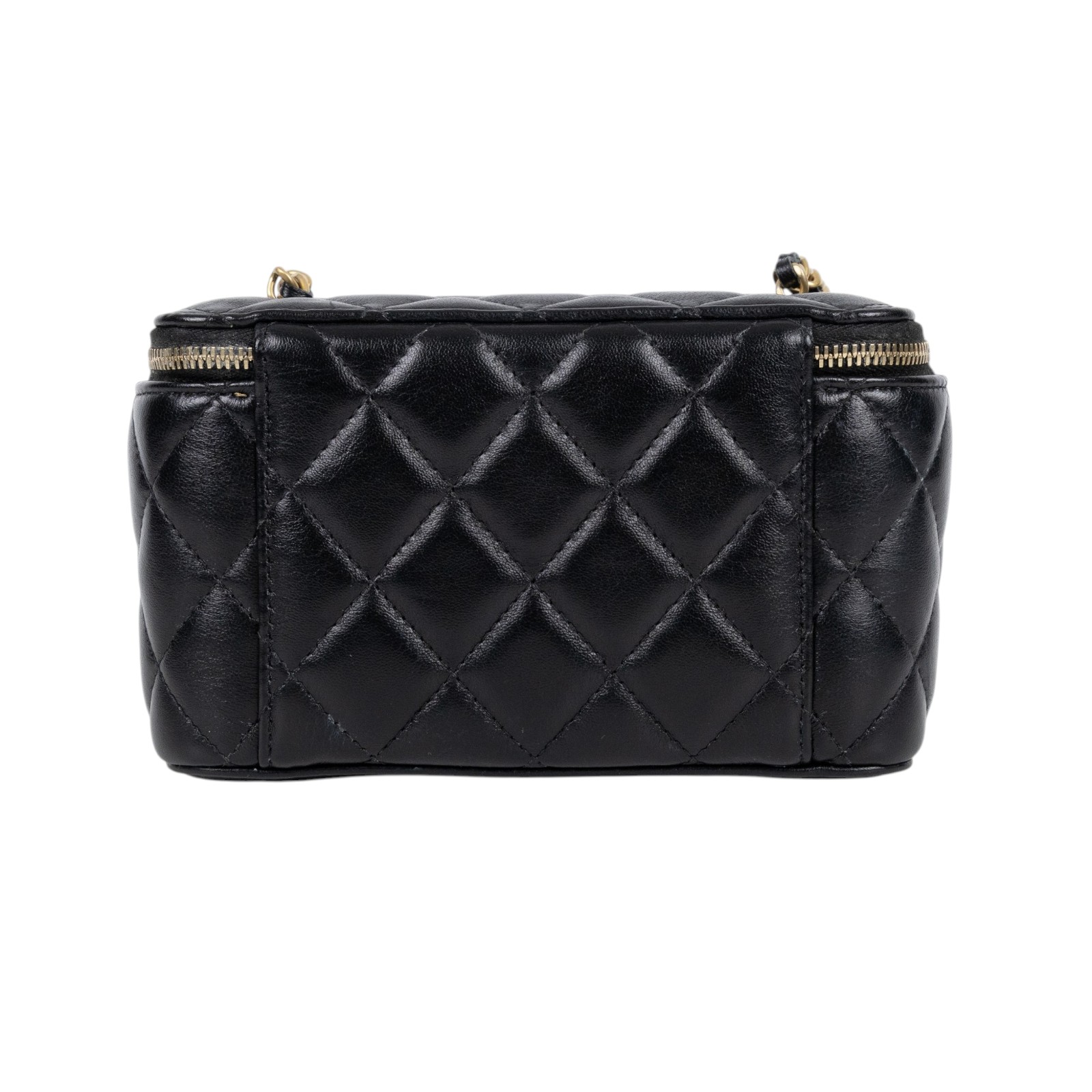 香奈兒 CHANEL CC LOGO 化妝盒 化妝箱 斜背包 Vanity Case AP2303 B18602 晶片款 黑羊VANITY CASE 原廠盒子/防塵袋