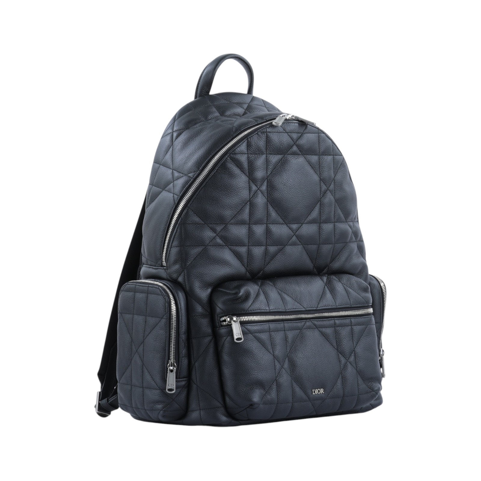 迪奧 CHRISTIAN DIOR Maxicannage 後背包 雙肩包 1ESBA220MNE 黑Dior Maxicannage後背包 防塵袋/保證卡