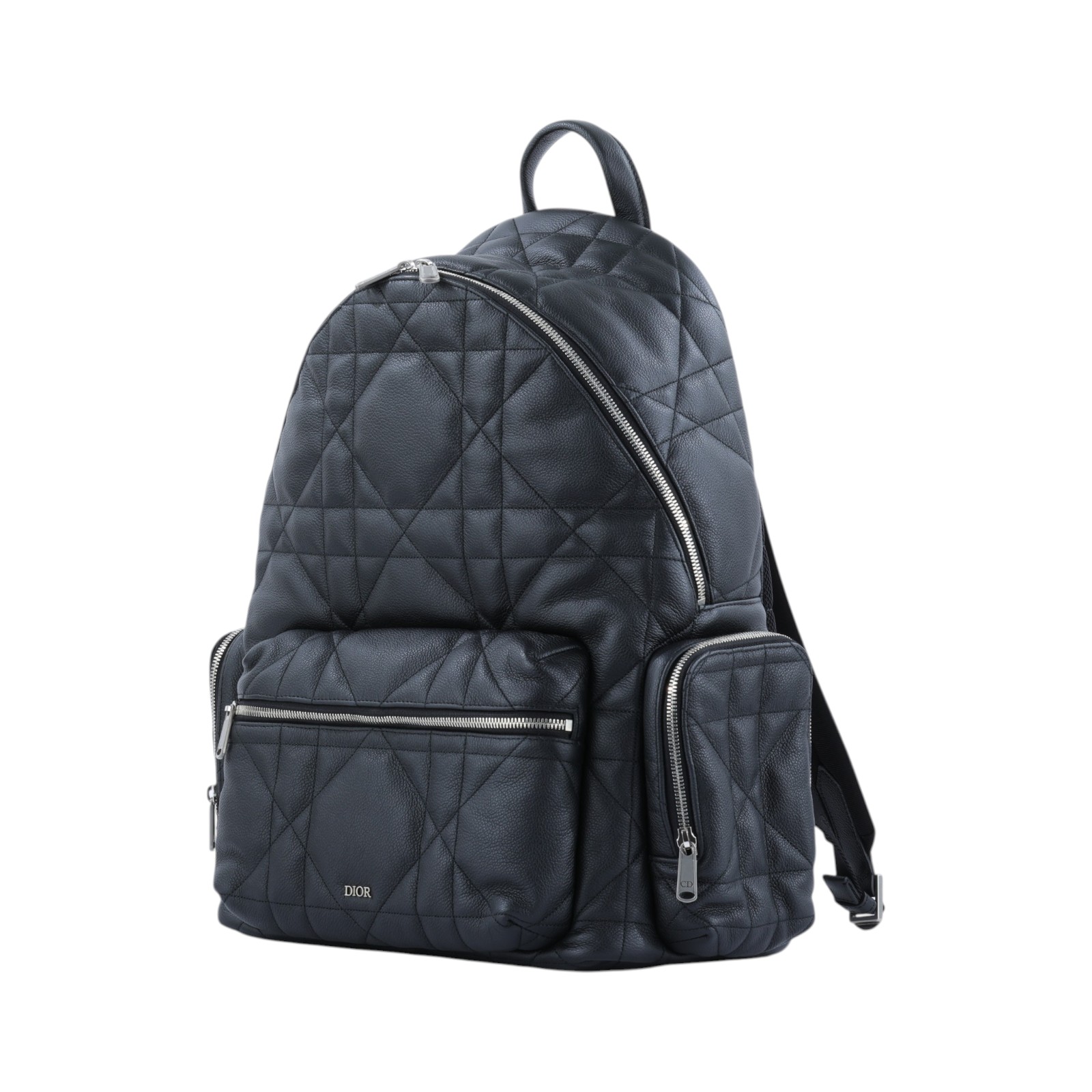 迪奧 CHRISTIAN DIOR Maxicannage 後背包 雙肩包 1ESBA220MNE 黑Dior Maxicannage後背包 防塵袋/保證卡
