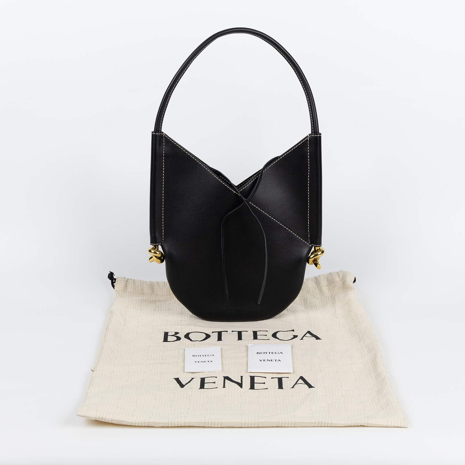 寶緹嘉 BOTTEGA VENETA Solstice 手提包 小型 799522V4GM0 黑Solstice 防塵袋/內袋