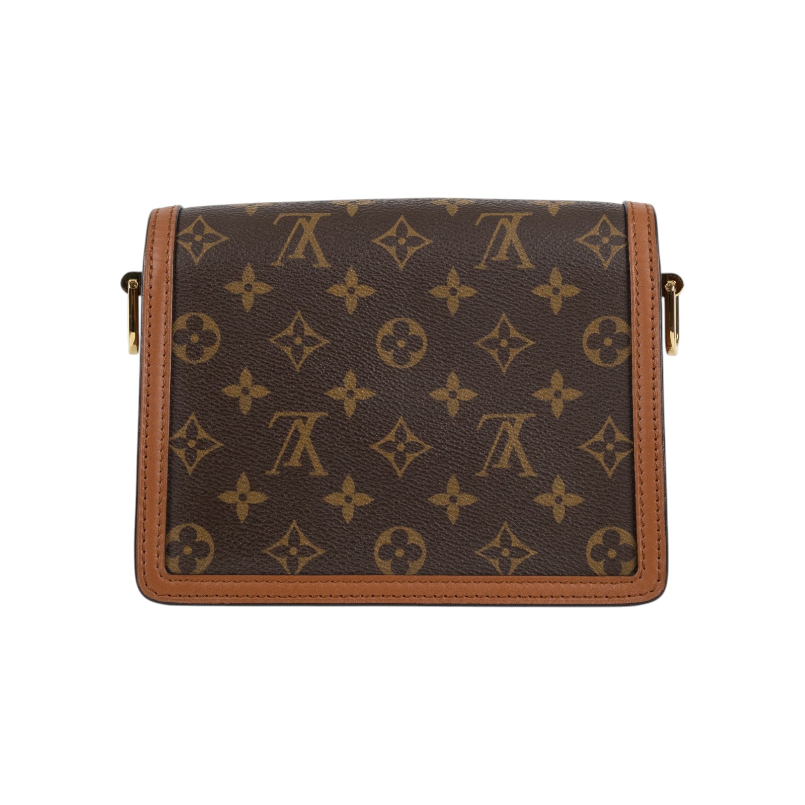 路易威登 LOUIS VUITTON Mini Dauphine 達芙妮 Reverse皮革飾邊 帆布肩背 斜背包 M45959  防塵袋/原廠盒子/背帶