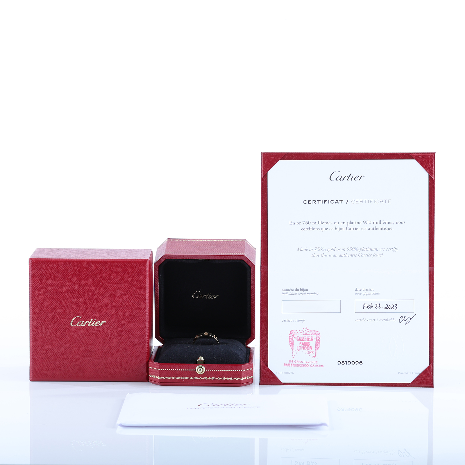 卡地亞 CARTIER Love 戒指 小型款 B4085054 YG LOVE戒指 原廠盒子/保書