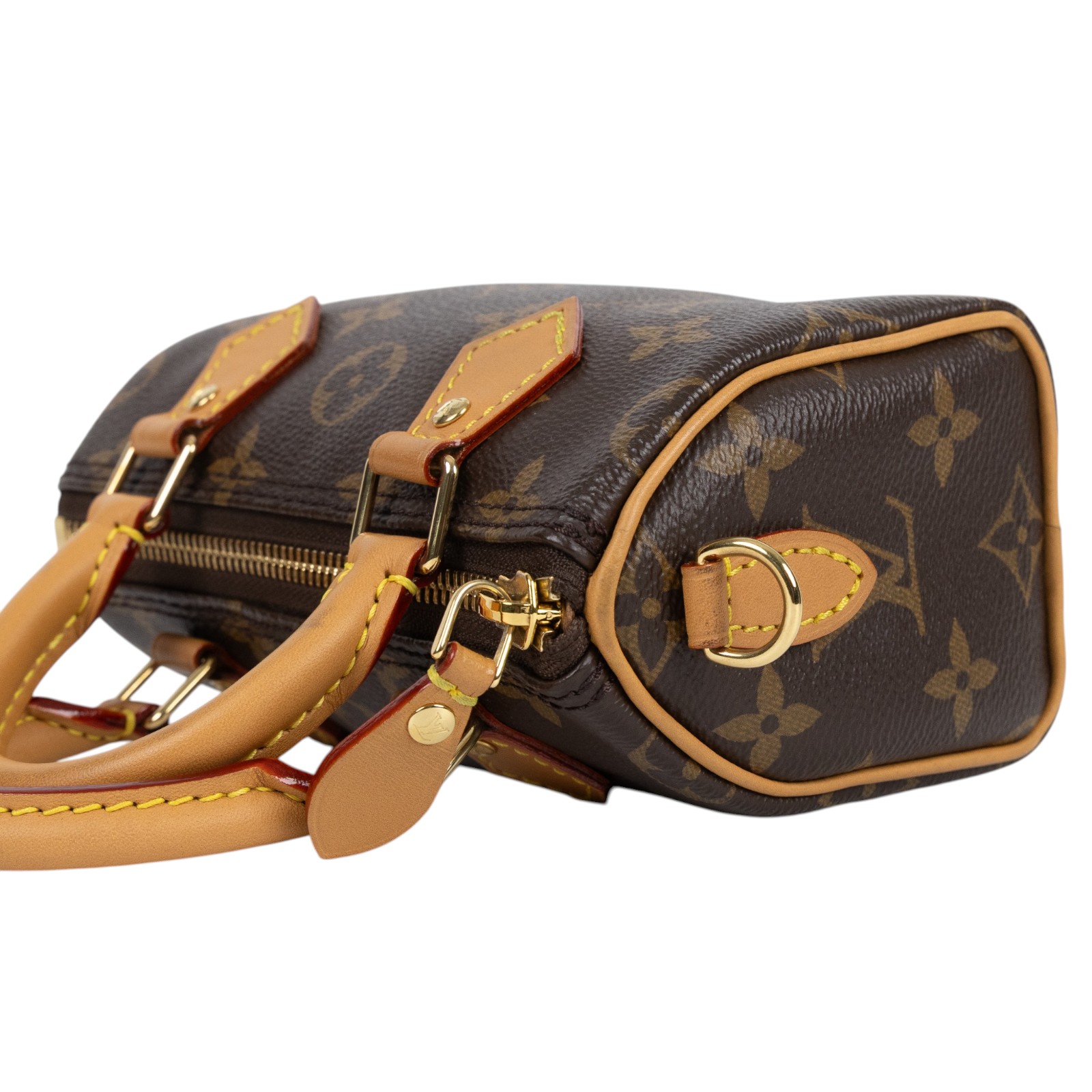 路易威登 LOUIS VUITTON Nano Speedy 原花 手提 肩背包 M81085 原花NANO SPEEDY 原廠盒子/防塵袋/背帶/購買證明影本