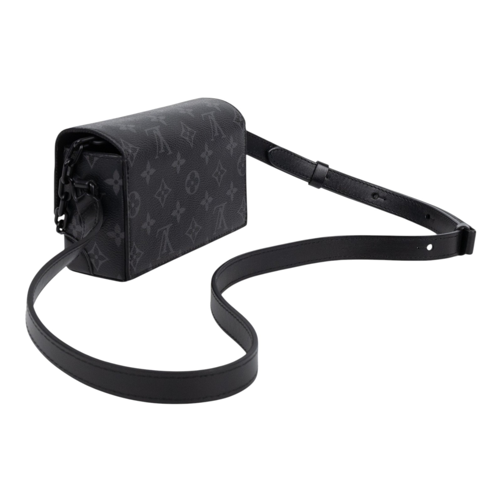 路易威登 LOUIS VUITTON Steamer 隨身錢包 肩背 M81783 晶片款 黑原花STEAMER隨身包 防塵袋