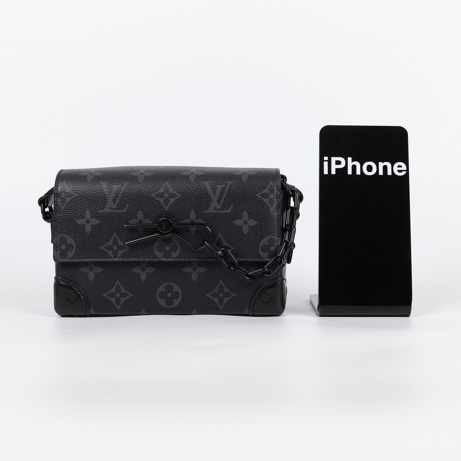 路易威登 LOUIS VUITTON Steamer 隨身錢包 肩背 M81783 晶片款 黑原花STEAMER隨身包 防塵袋