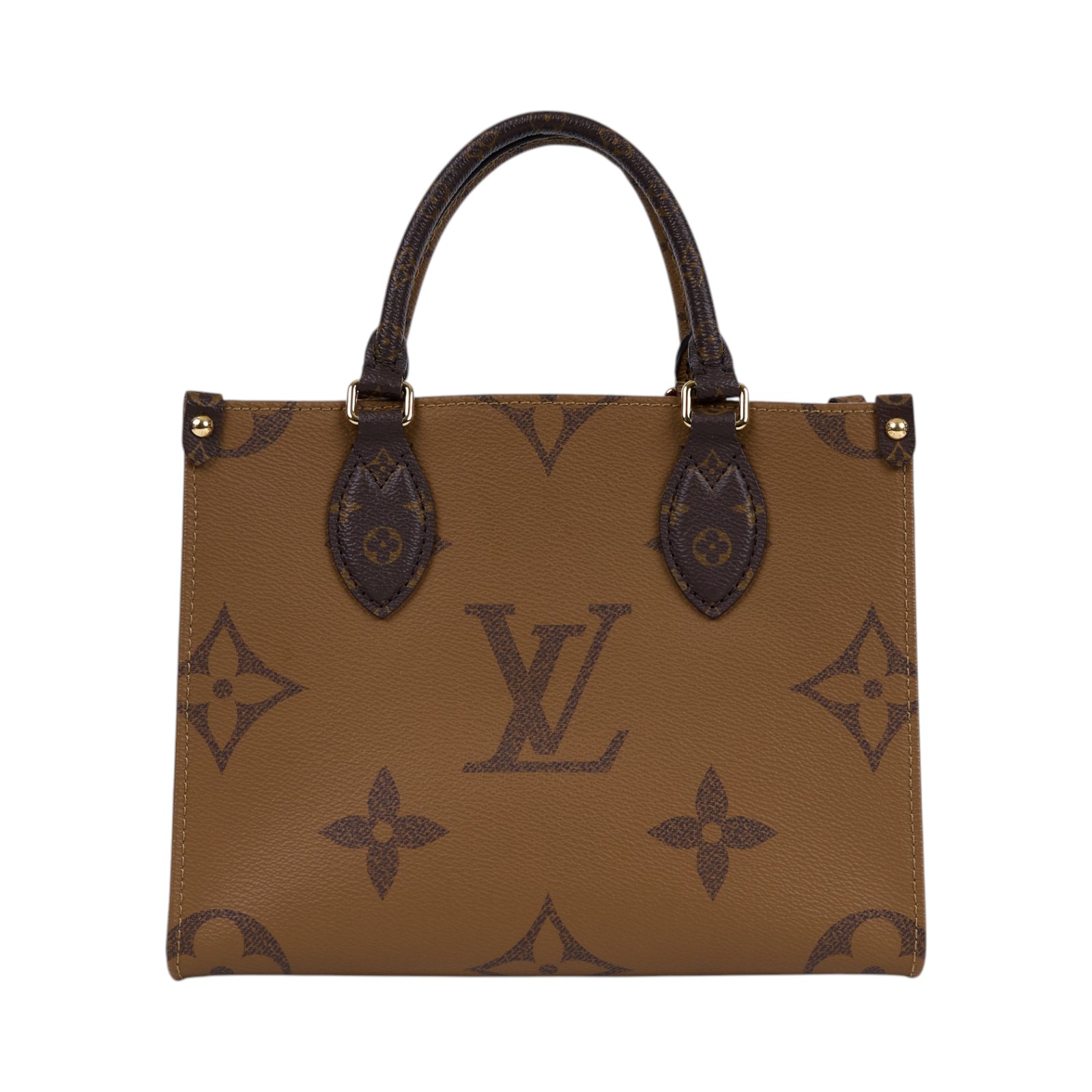 路易威登 LOUIS VUITTON OnTheGo PM 雙色帆布 手提 斜背包 M46373 晶片款 原花ON THE GO PM 防塵袋/背帶/零錢包