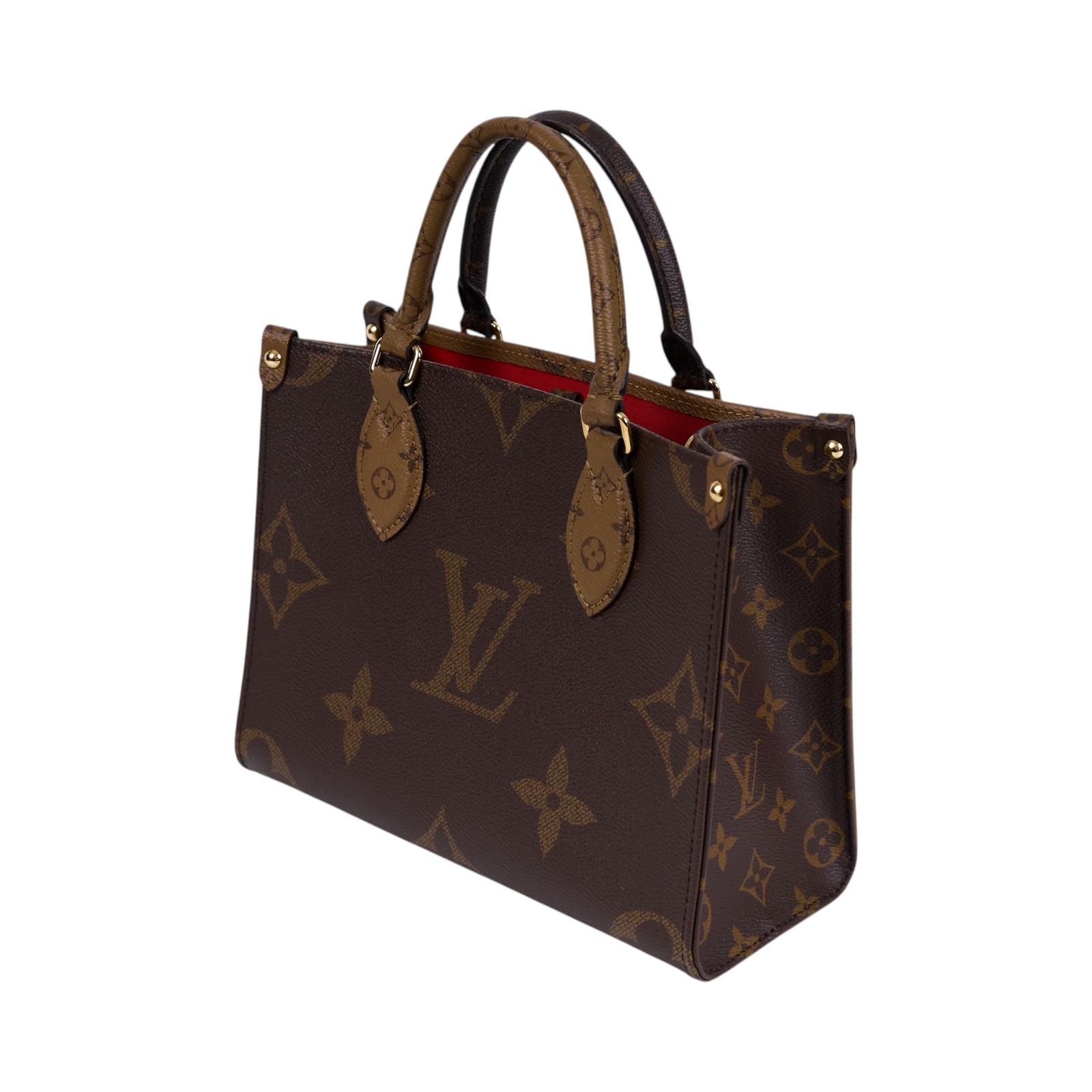 路易威登 LOUIS VUITTON OnTheGo PM 雙色帆布 手提 斜背包 M46373 晶片款 原花ON THE GO PM 防塵袋/背帶/零錢包