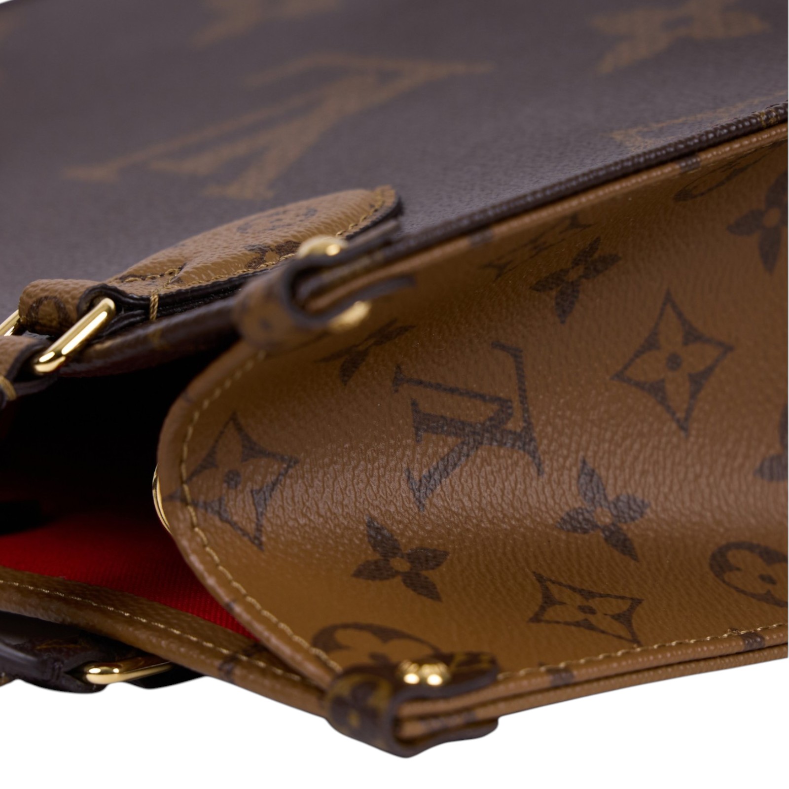 路易威登 LOUIS VUITTON OnTheGo PM 雙色帆布 手提 斜背包 M46373 晶片款 原花ON THE GO PM 防塵袋/背帶/零錢包