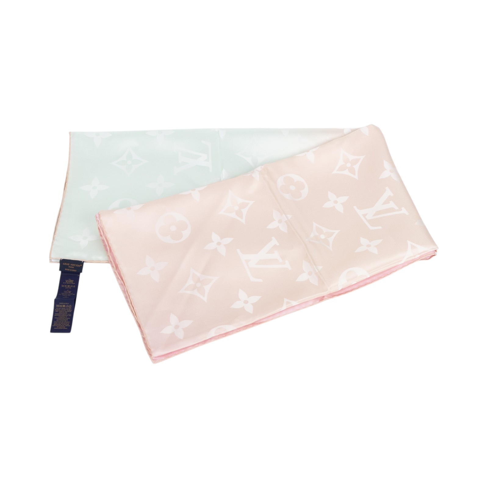 路易威登 LOUIS VUITTON Monogram 老花 絲巾 M79145 粉紫漸層絲巾 原廠盒子