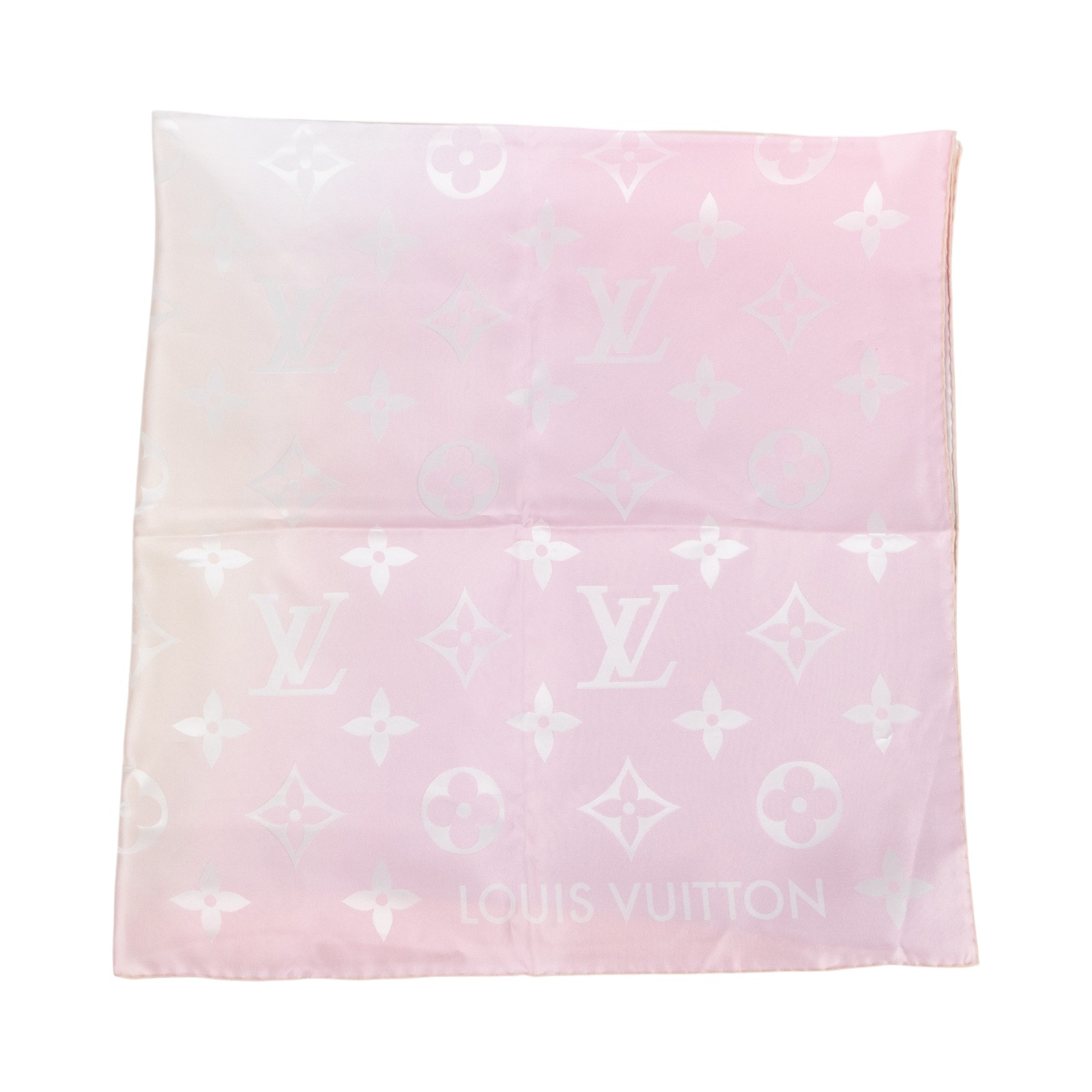 路易威登 LOUIS VUITTON Monogram 老花 絲巾 M79145 粉紫漸層絲巾 原廠盒子