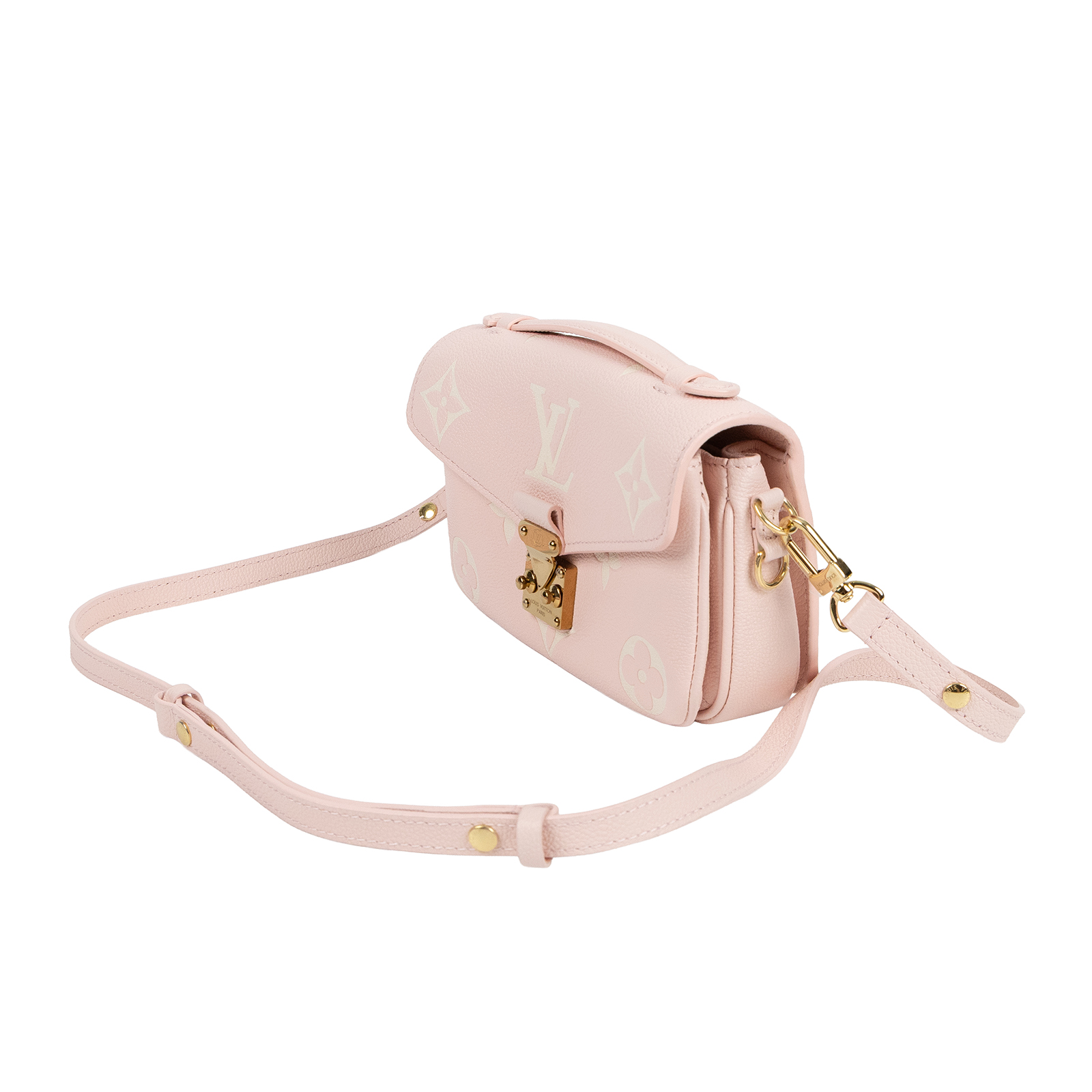 路易威登 LOUIS VUITTON Pochette Métis East West 鏈條 郵差包 腋下單肩包 黑色 米色 M46596 晶片款  防塵袋/背帶