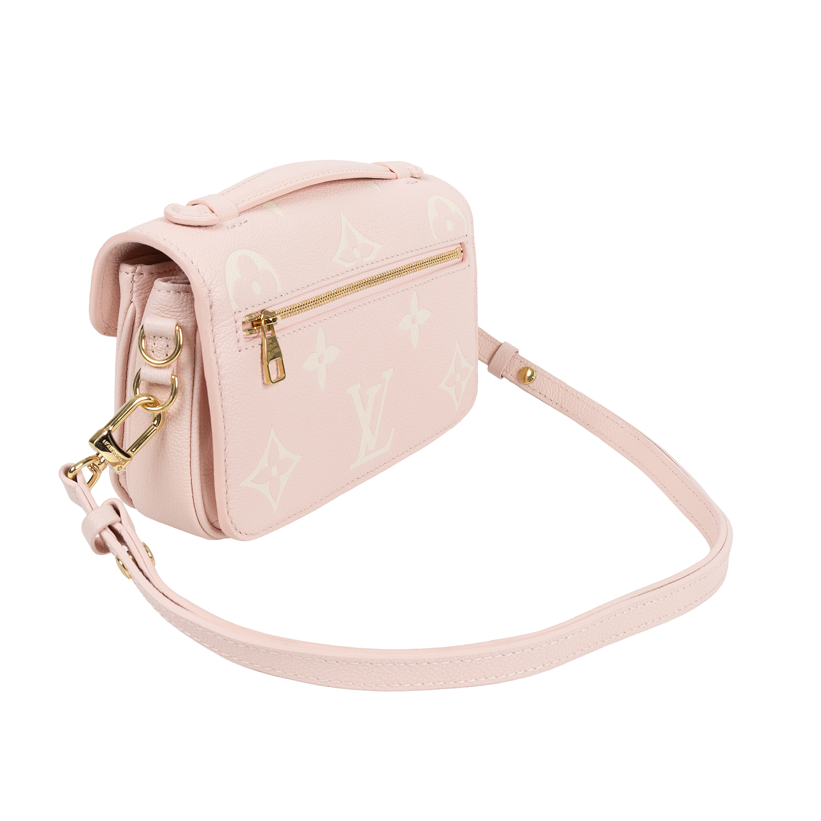 路易威登 LOUIS VUITTON Pochette Métis East West 鏈條 郵差包 腋下單肩包 黑色 米色 M46596 晶片款  防塵袋/背帶