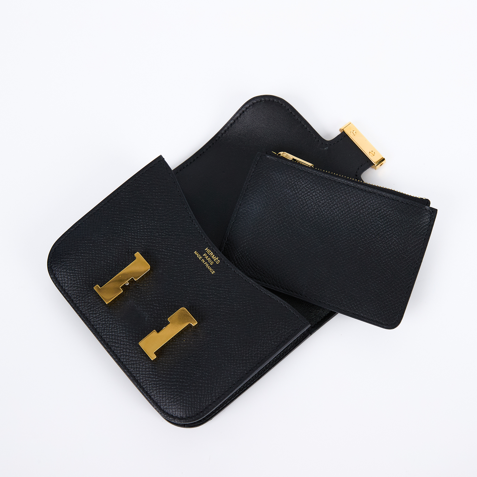 愛馬仕 Hermes Constance Slim 錢包 康康包 短夾 金色五金 黑色 H082060CC89 /Z MZ 005 BN  內袋/原廠盒子/防塵袋/購買證明