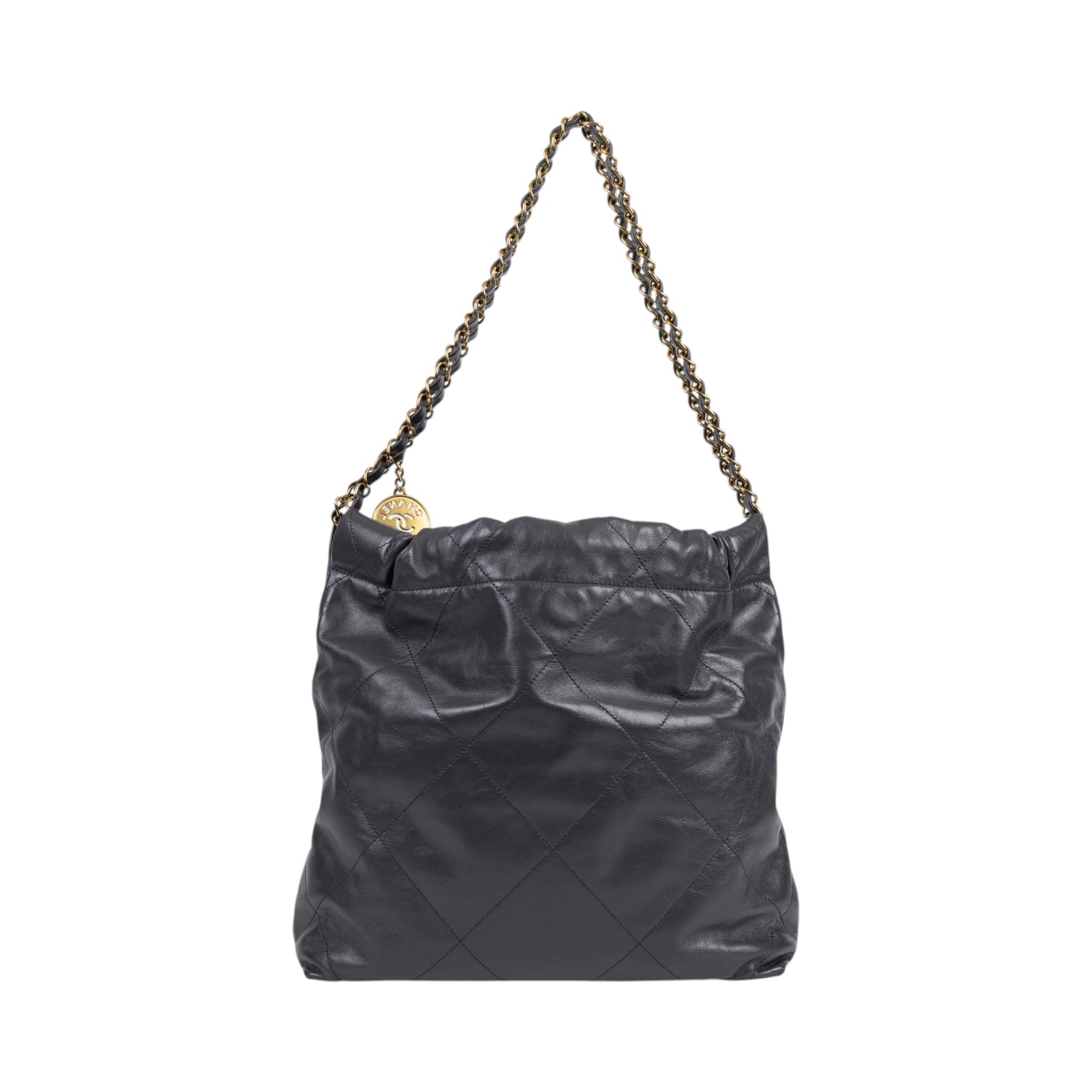 香奈兒 CHANEL 22 小型 流浪包 肩背包 AS3260 晶片款 灰金22包 小號 原廠盒子/防塵袋/內袋