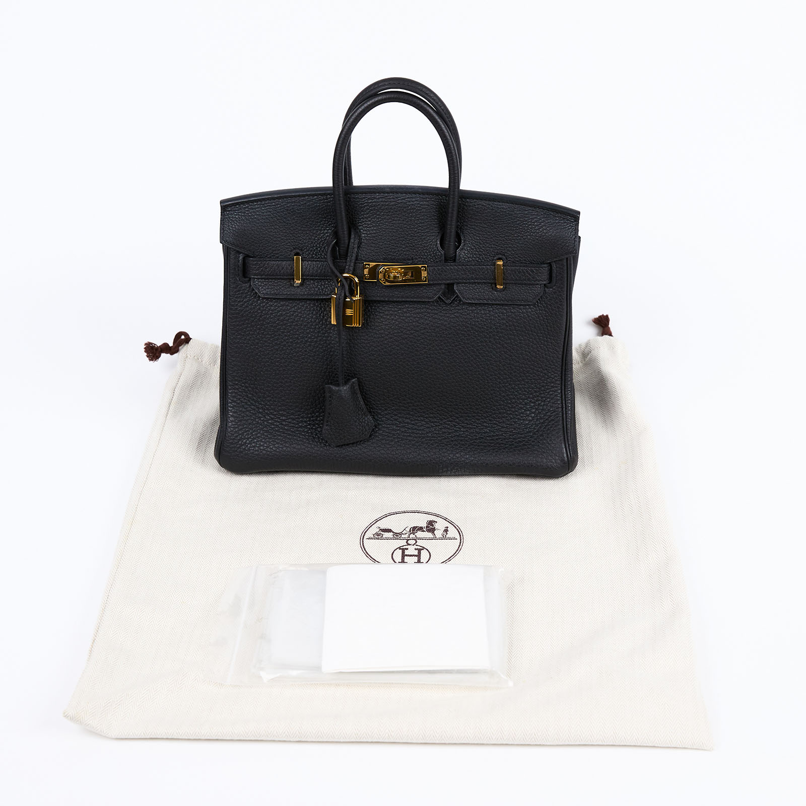 愛馬仕 Hermes Birkin Bag 柏金包 25 BK25 CCT919DT C刻 黑BIRKIN25 防塵袋/鎖組/雨衣