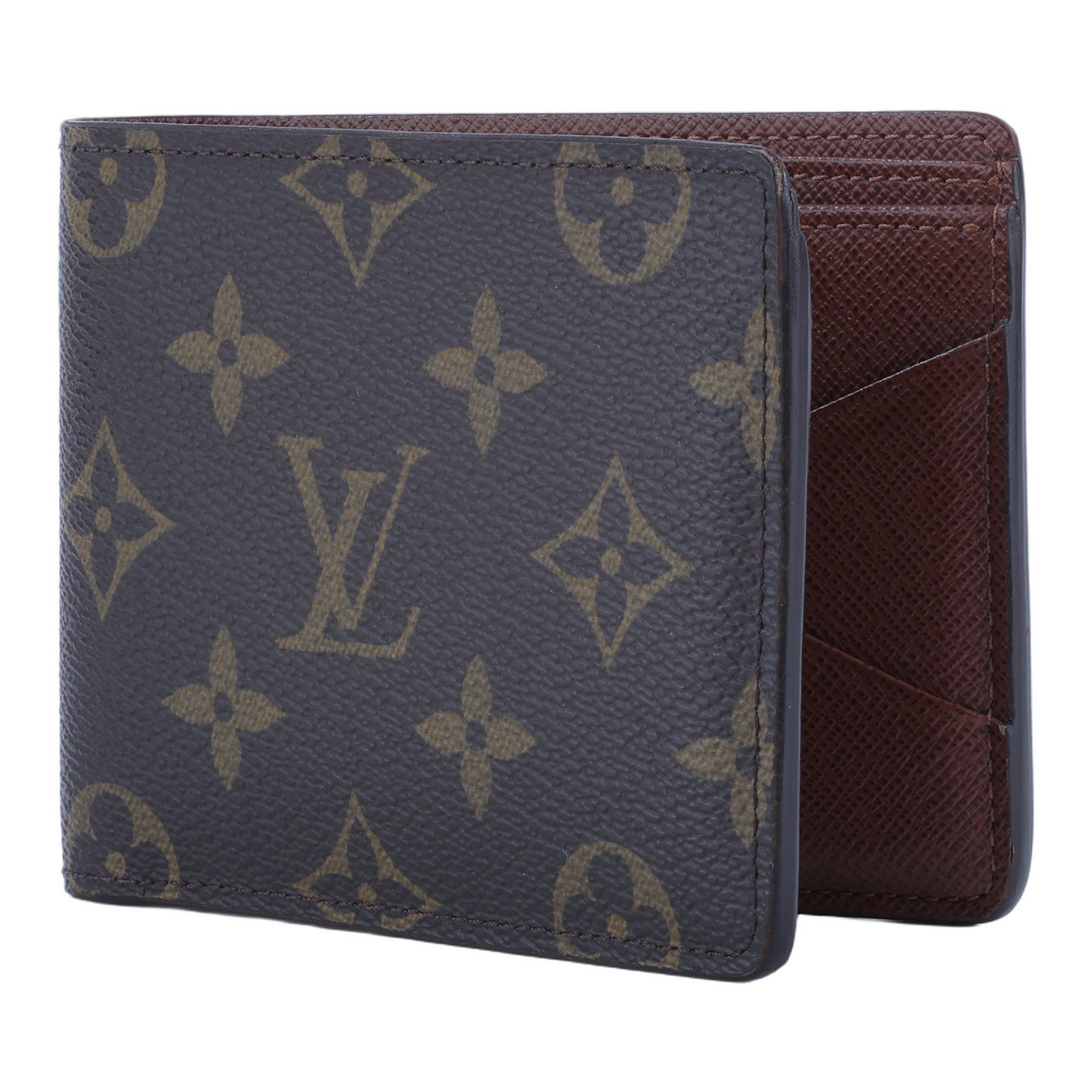 路易威登 LOUIS VUITTON Multiple 經典帆布 錢包 短夾 M60895 晶片款 原花MULTIPLE二折短夾 原廠盒子/防塵袋(晶片消磁)
