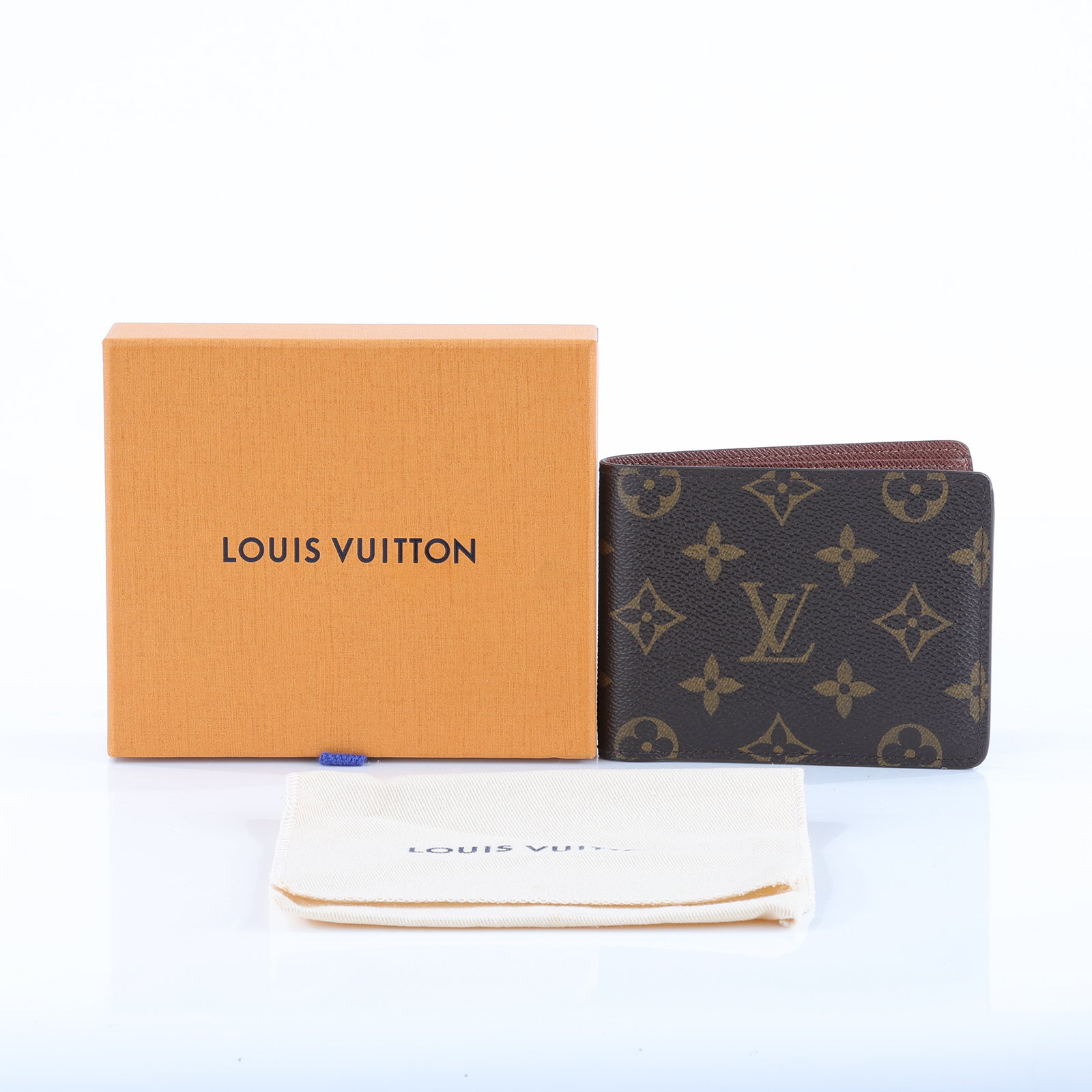 路易威登 LOUIS VUITTON Multiple 經典帆布 錢包 短夾 M60895 晶片款 原花MULTIPLE二折短夾 原廠盒子/防塵袋(晶片消磁)