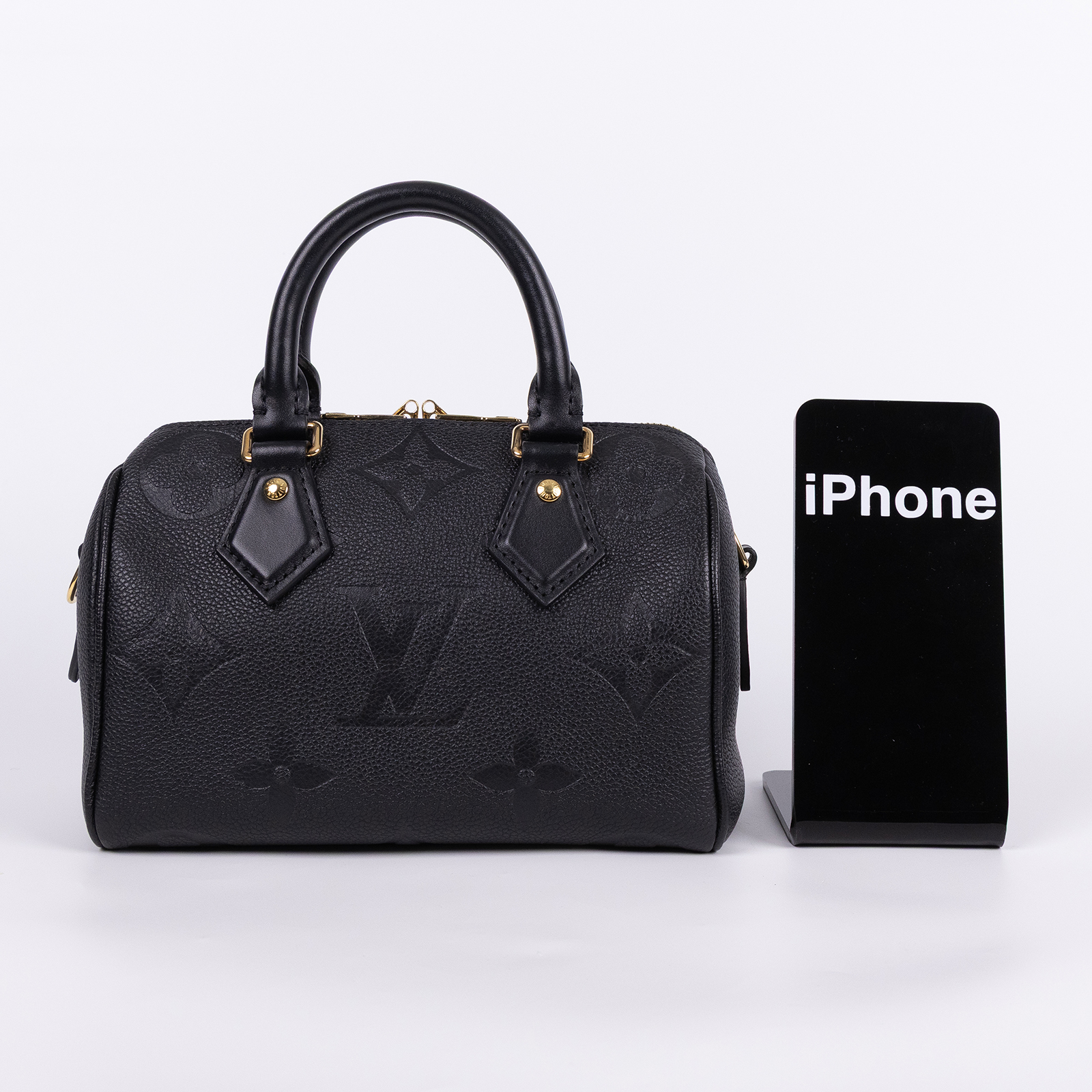 路易威登 LOUIS VUITTON Speedy Bandoulière  20 Noir 手提 斜背 波士頓包 M58953 晶片款  防塵袋/原廠盒子/購買證明/鎖頭/鑰匙/背帶