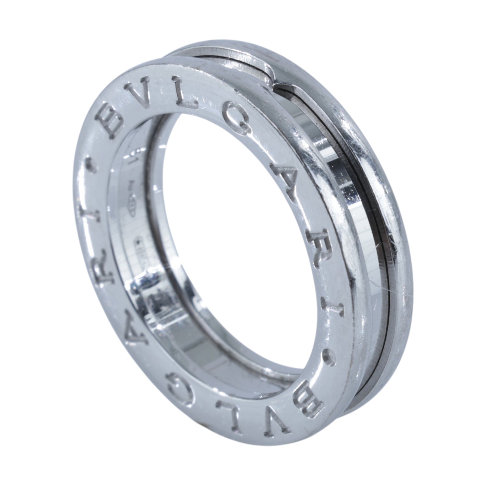 寶格麗 BVLGARI B.zero1 Ring 戒指 白金 336021 WG B.ZERO1 單圈戒指#51 原廠盒子/保書/購買證明