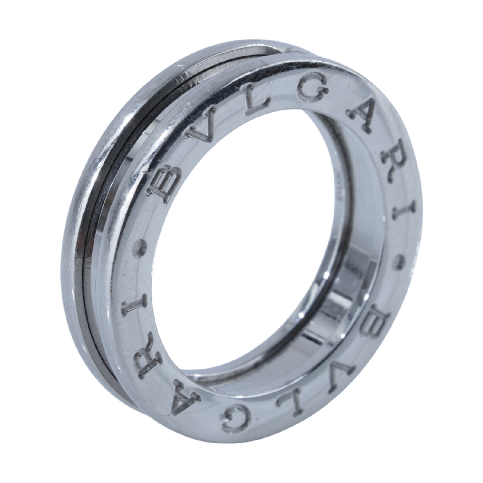 寶格麗 BVLGARI B.zero1 Ring 戒指 白金 336021 WG B.ZERO1 單圈戒指#51 原廠盒子/保書/購買證明