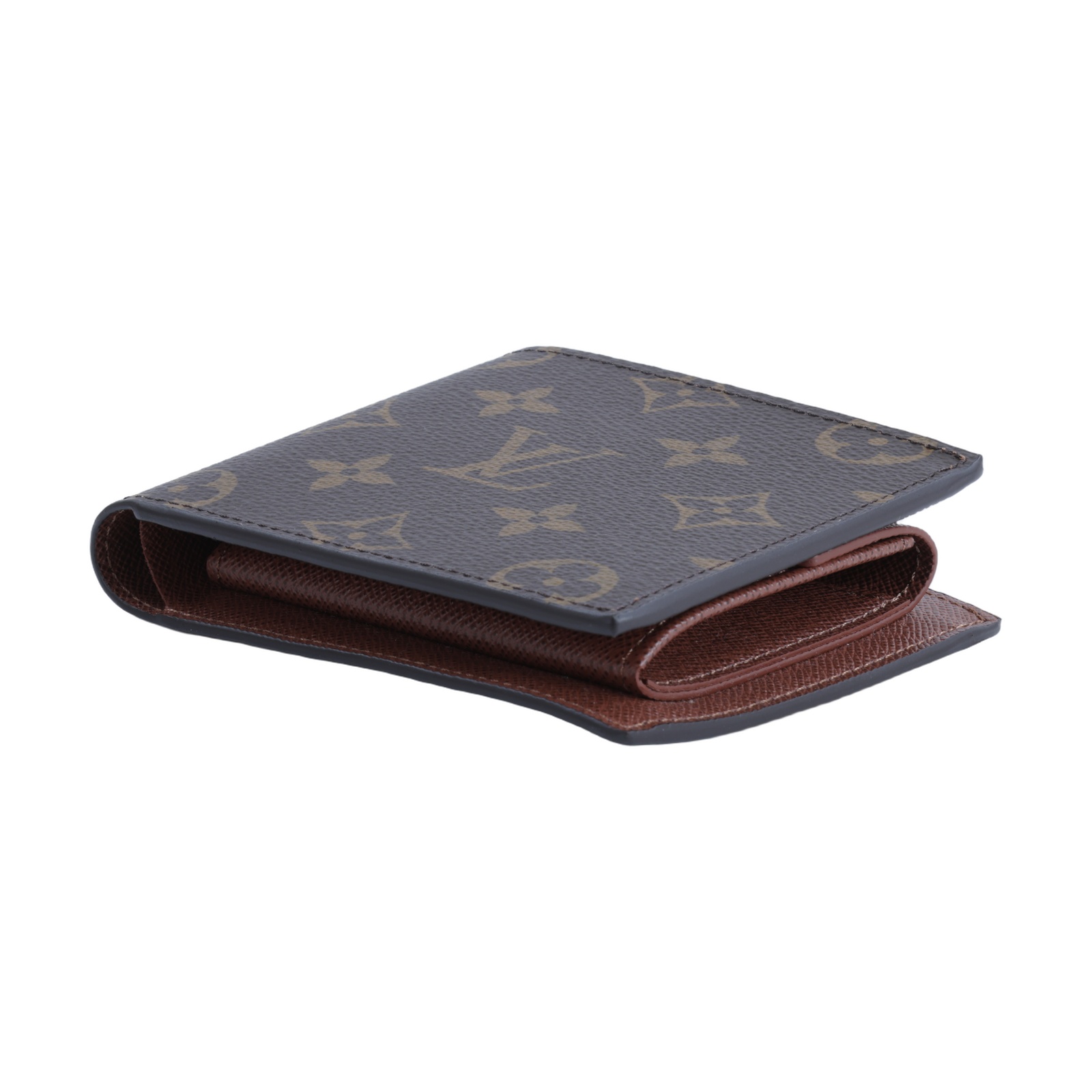 路易威登 LOUIS VUITTON Marco 錢包 短夾 M62288 晶片款 棕原花對折短夾 原廠盒子/防塵袋