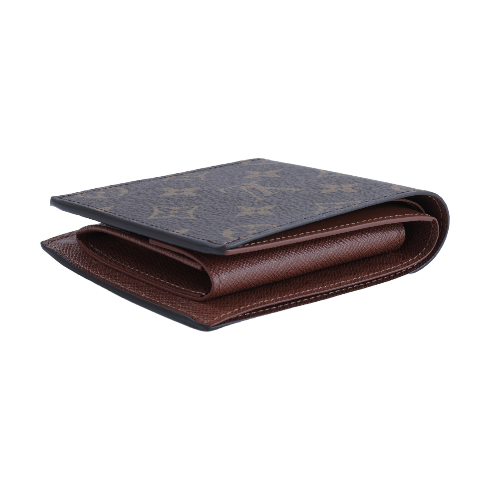路易威登 LOUIS VUITTON Marco 錢包 短夾 M62288 晶片款 棕原花對折短夾 原廠盒子/防塵袋