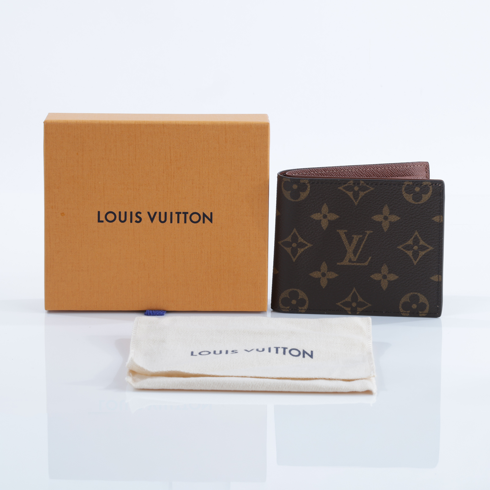 路易威登 LOUIS VUITTON Marco 錢包 短夾 M62288 晶片款 棕原花對折短夾 原廠盒子/防塵袋