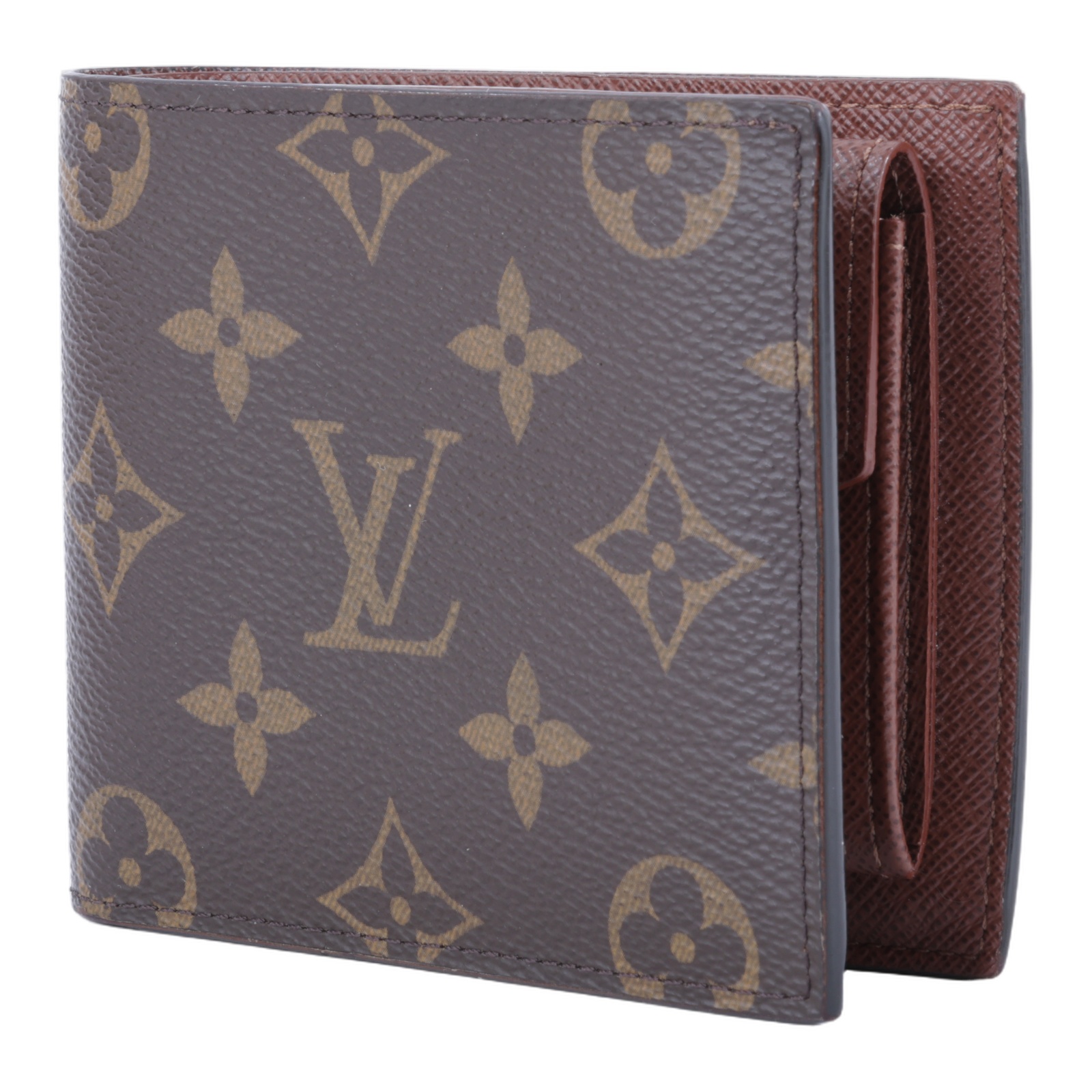 路易威登 LOUIS VUITTON Marco 錢包 短夾 M62288 晶片款 棕原花對折短夾 原廠盒子/防塵袋/購買證明