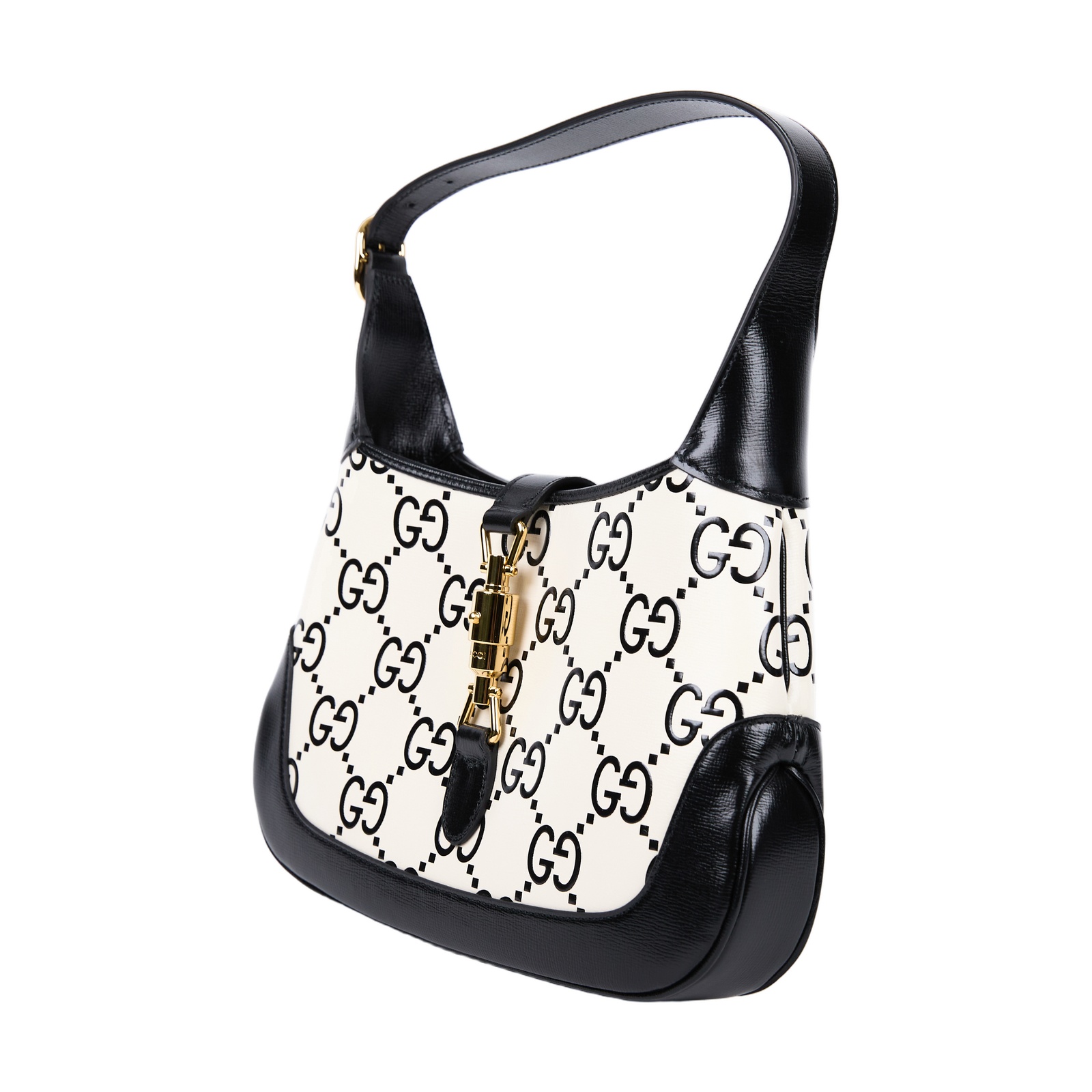 古馳 GUCCI Jackie 1961 小型 肩揹袋 636706 UGMBG 黑白GG JACKIE 1961 SMALL 防塵袋/背帶