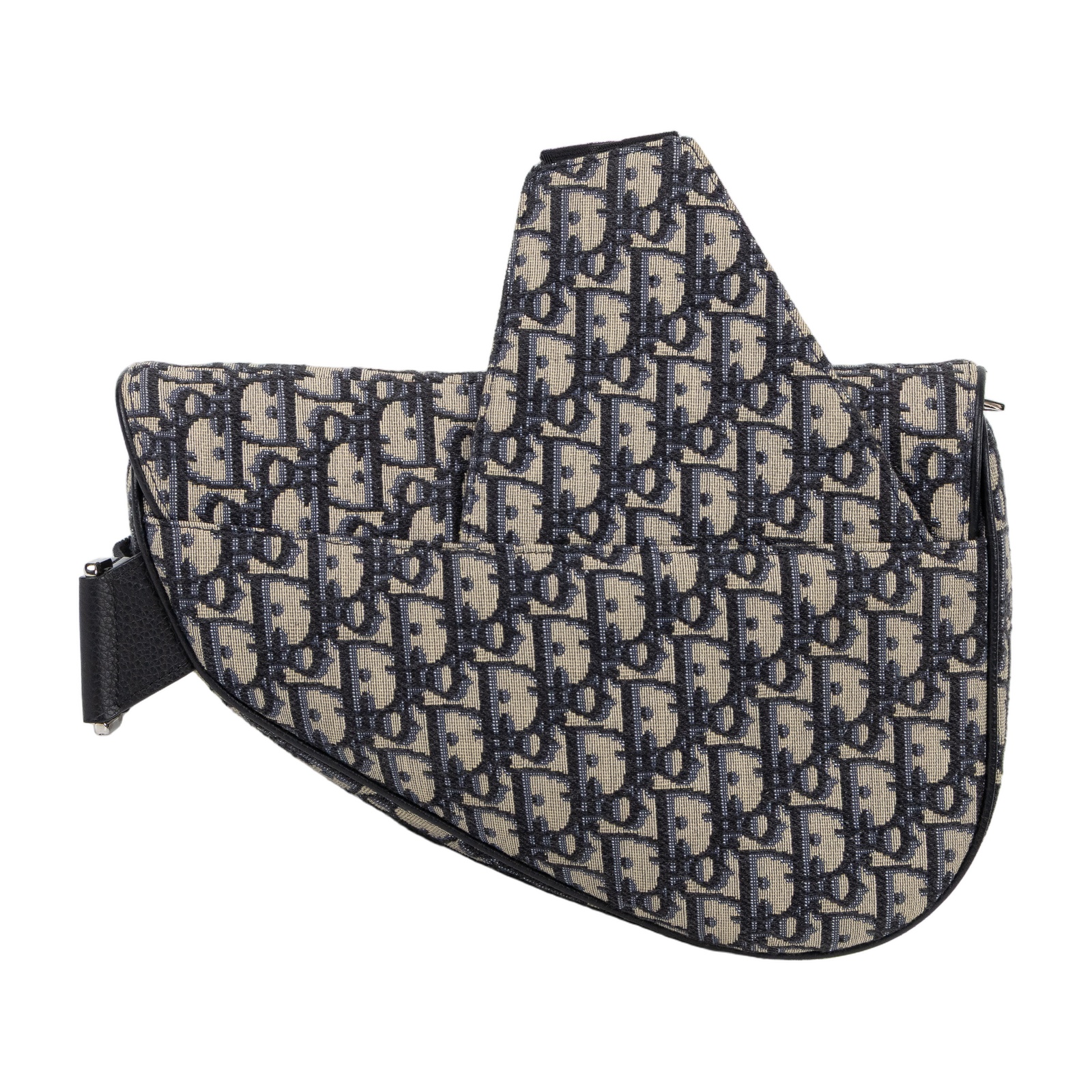 迪奧 CHRISTIAN DIOR Saddle 馬鞍包 腰包 斜背包 1ADPO093YKY 米黑緹花Saddle 馬鞍包 原廠盒子/防塵袋